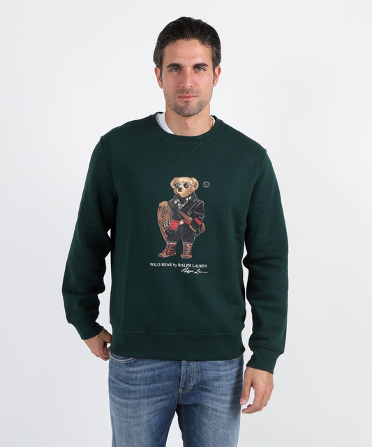 POLO RALPH LAUREN Felpa in cotone con stampa Polo Bear