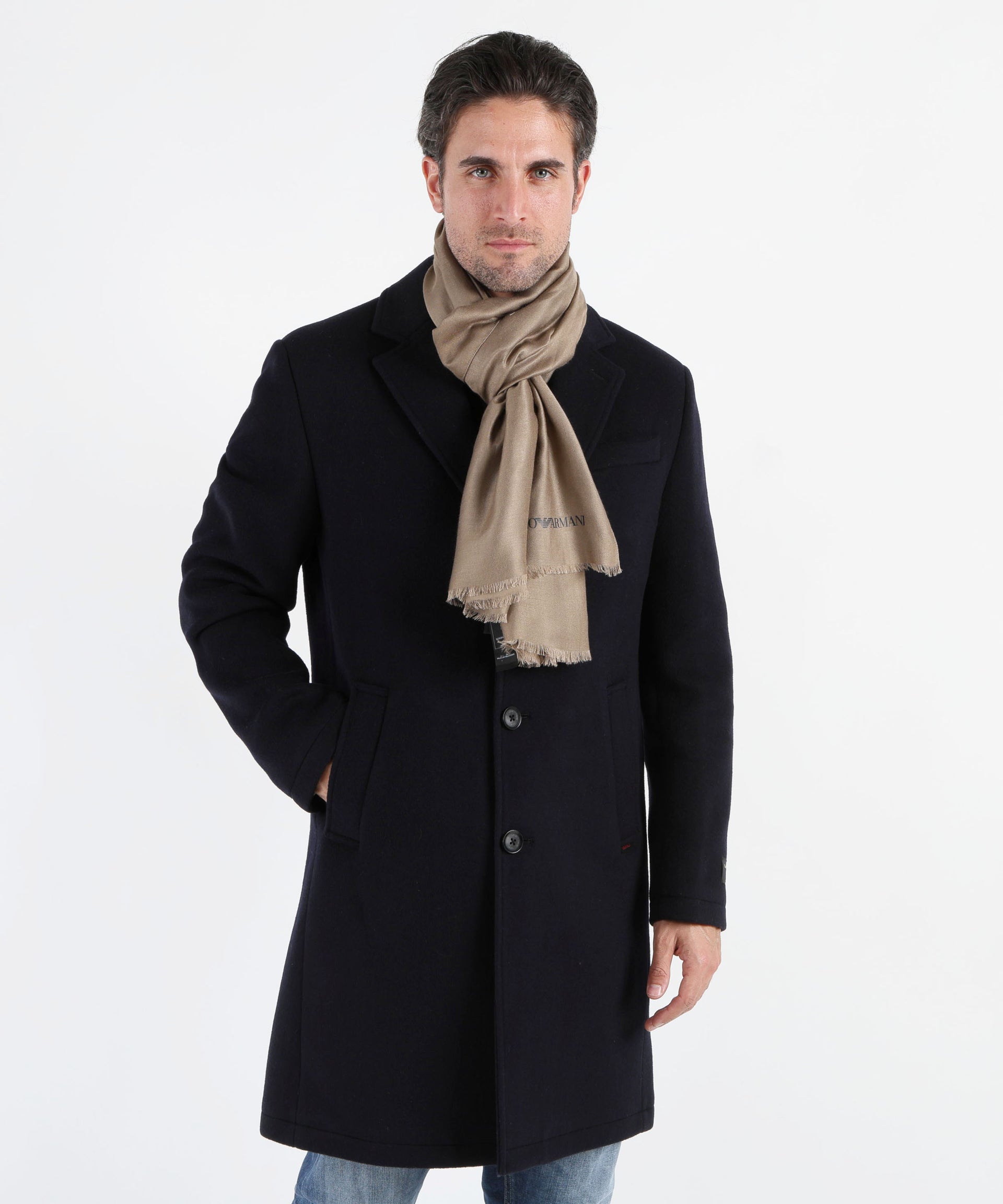 EMPORIO ARMANI Sciarpa stampata in misto viscosa-modal