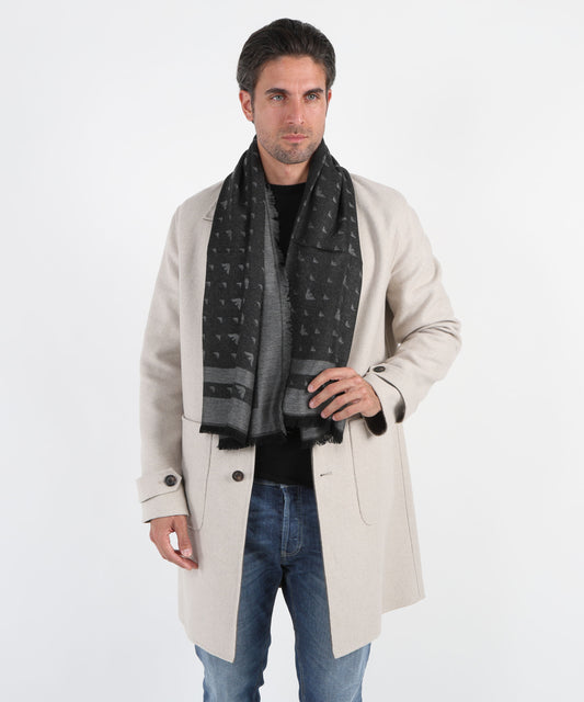 EMPORIO ARMANI Sciarpa Emporio Armani in viscosa con logo jacquard