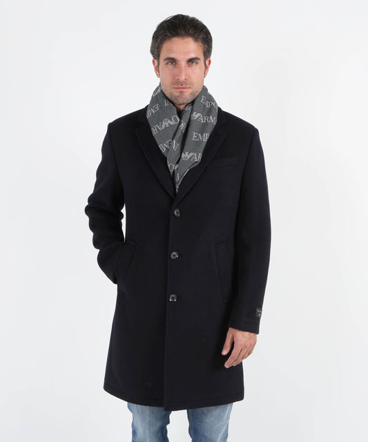 EMPORIO ARMANI Sciarpa Uomo multi logo in lana