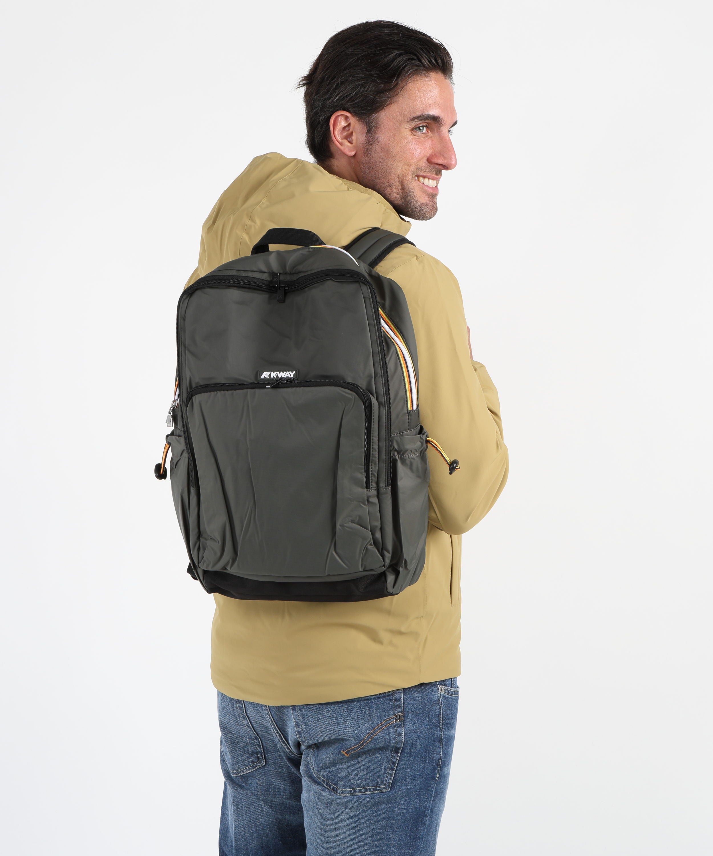 Zaini K-WAY Zaino unisex con scomparto imbottito per laptop Verde | K-WAY