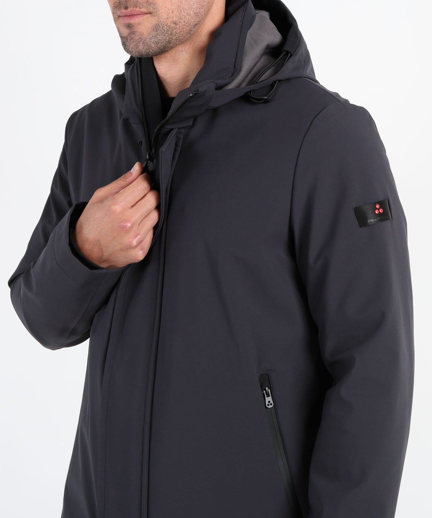 PEUTEREY trench a tre strati albali kp 01 in tessuto tecnico