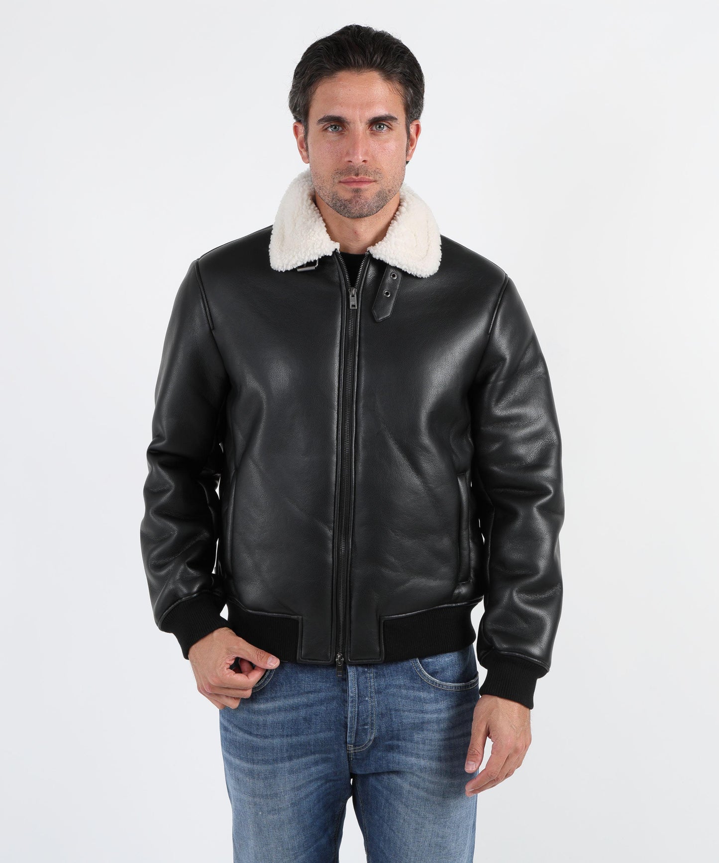 LIUJO Biker jacket in splattered fabric