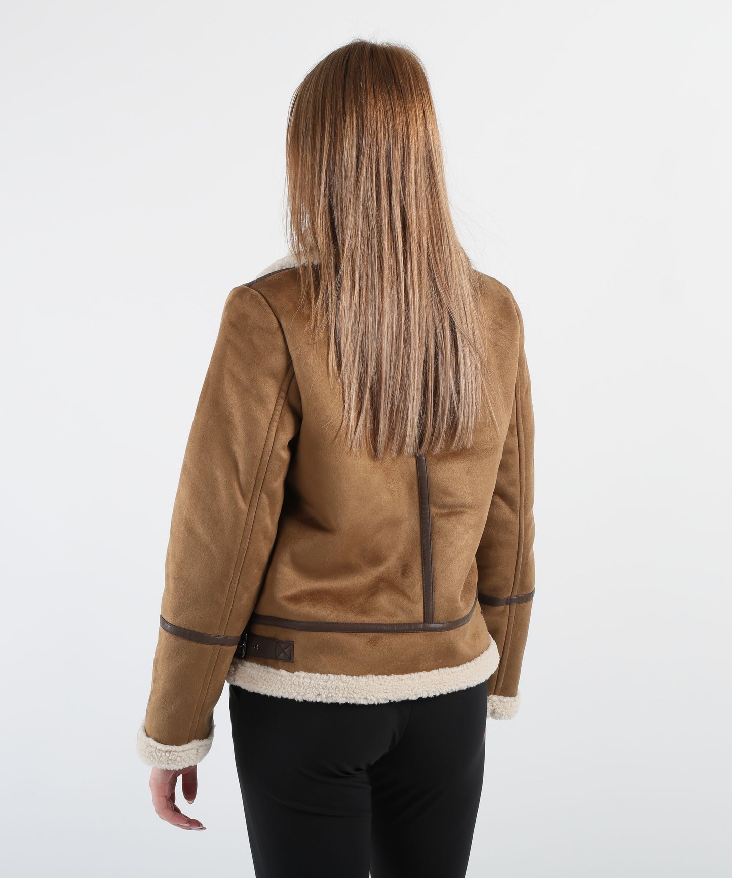 LAUREN RALPH LAUREN Camel jacket in eco-suede