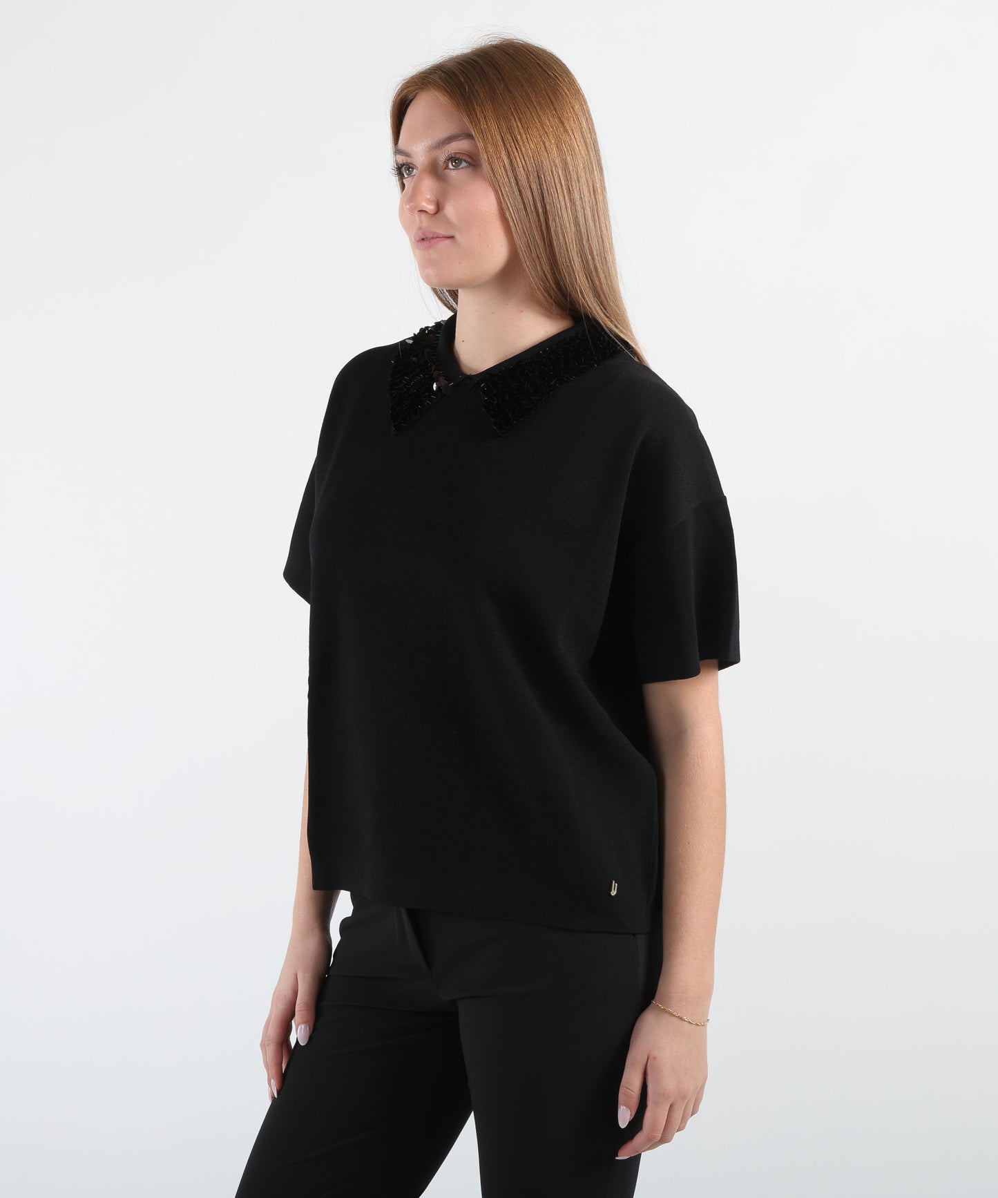 LIUJO BLACK Maglia con paillettes
