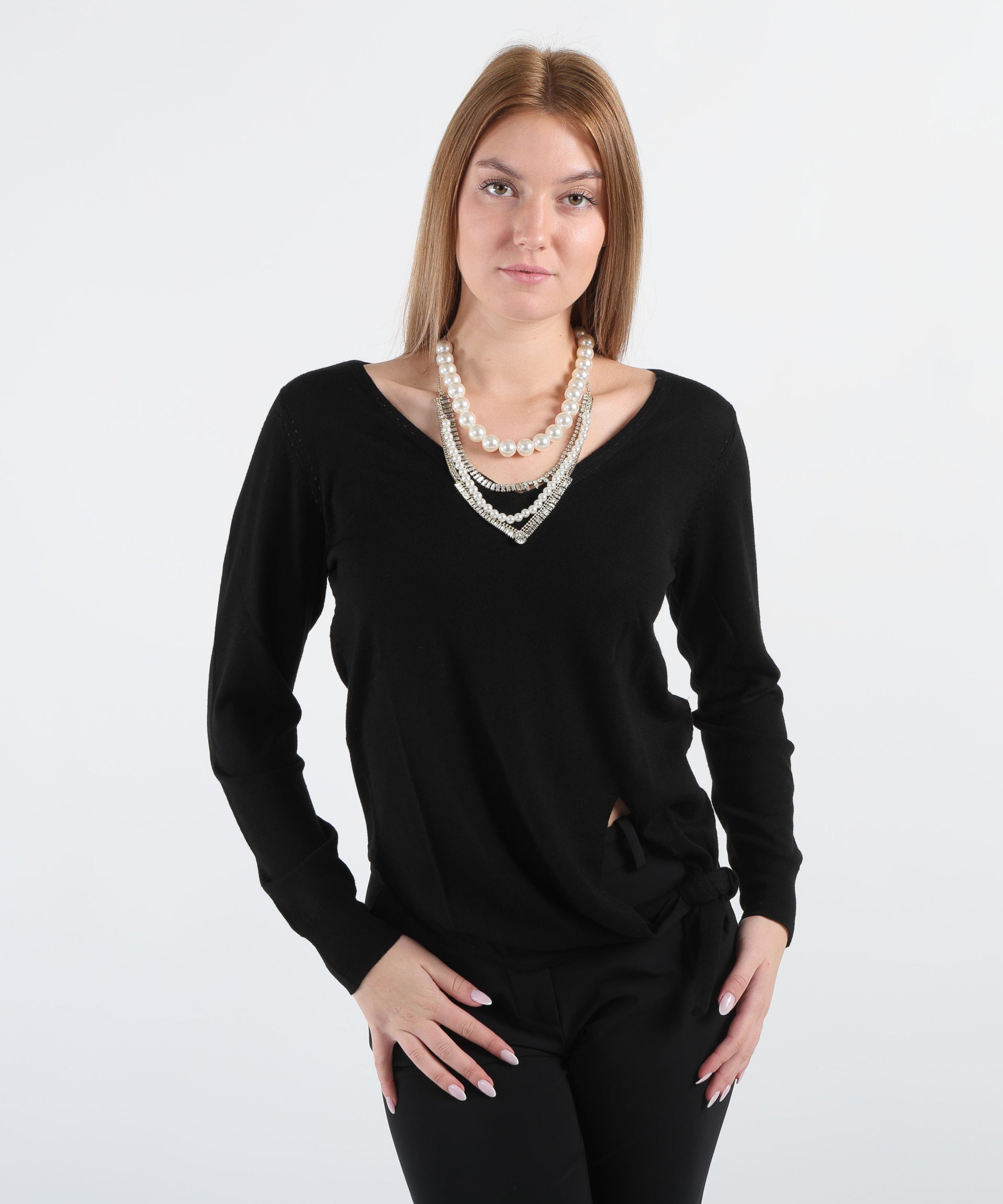 LIUJO BLACK Maglia con collana