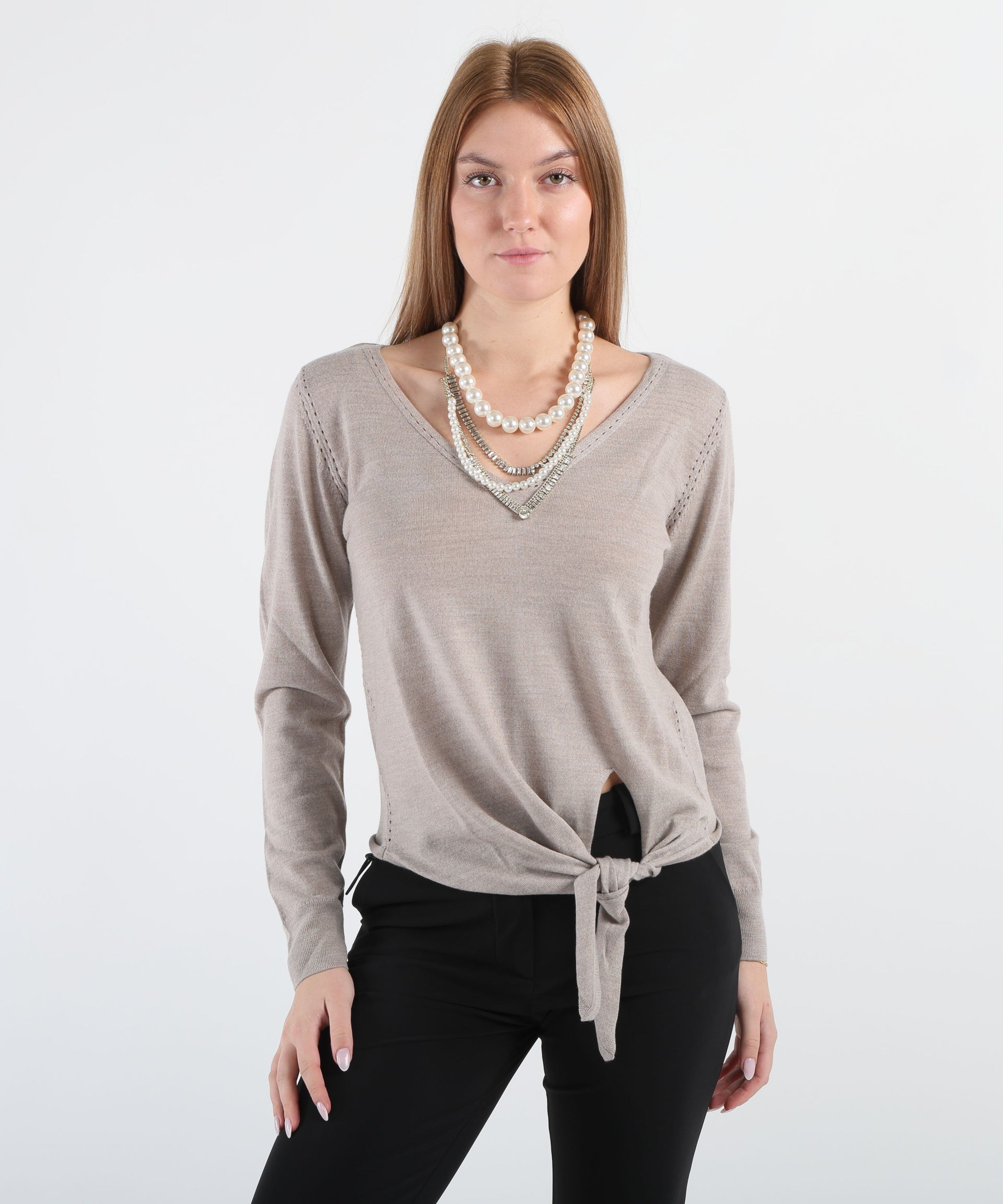 LIUJO BLACK Maglia con collana