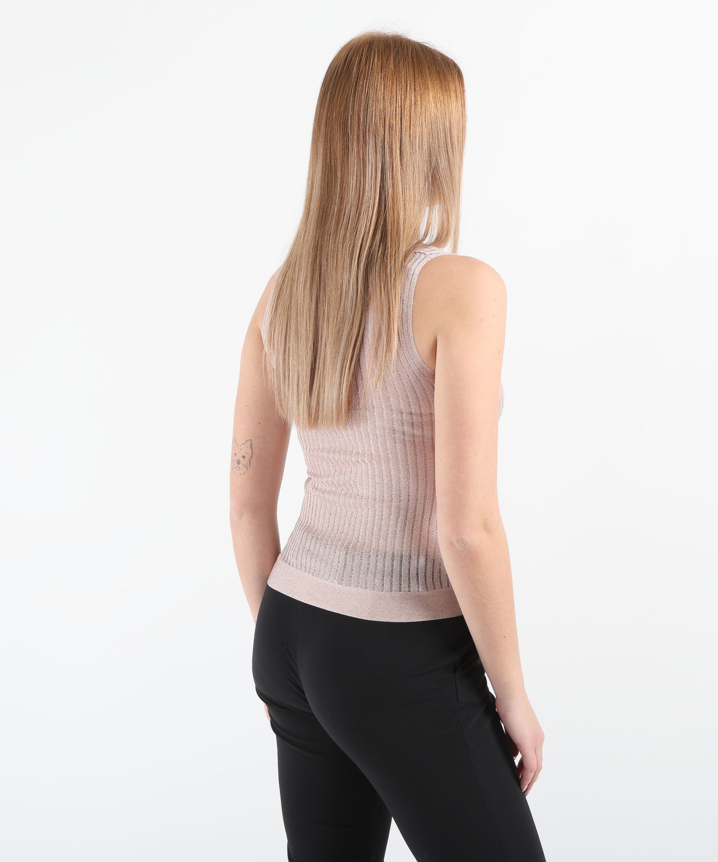 LIUJO BLACK Top in maglia lurex®