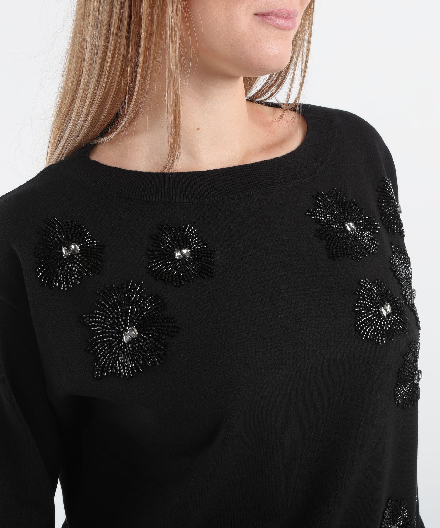 LIUJO BLACK Maglia con strass