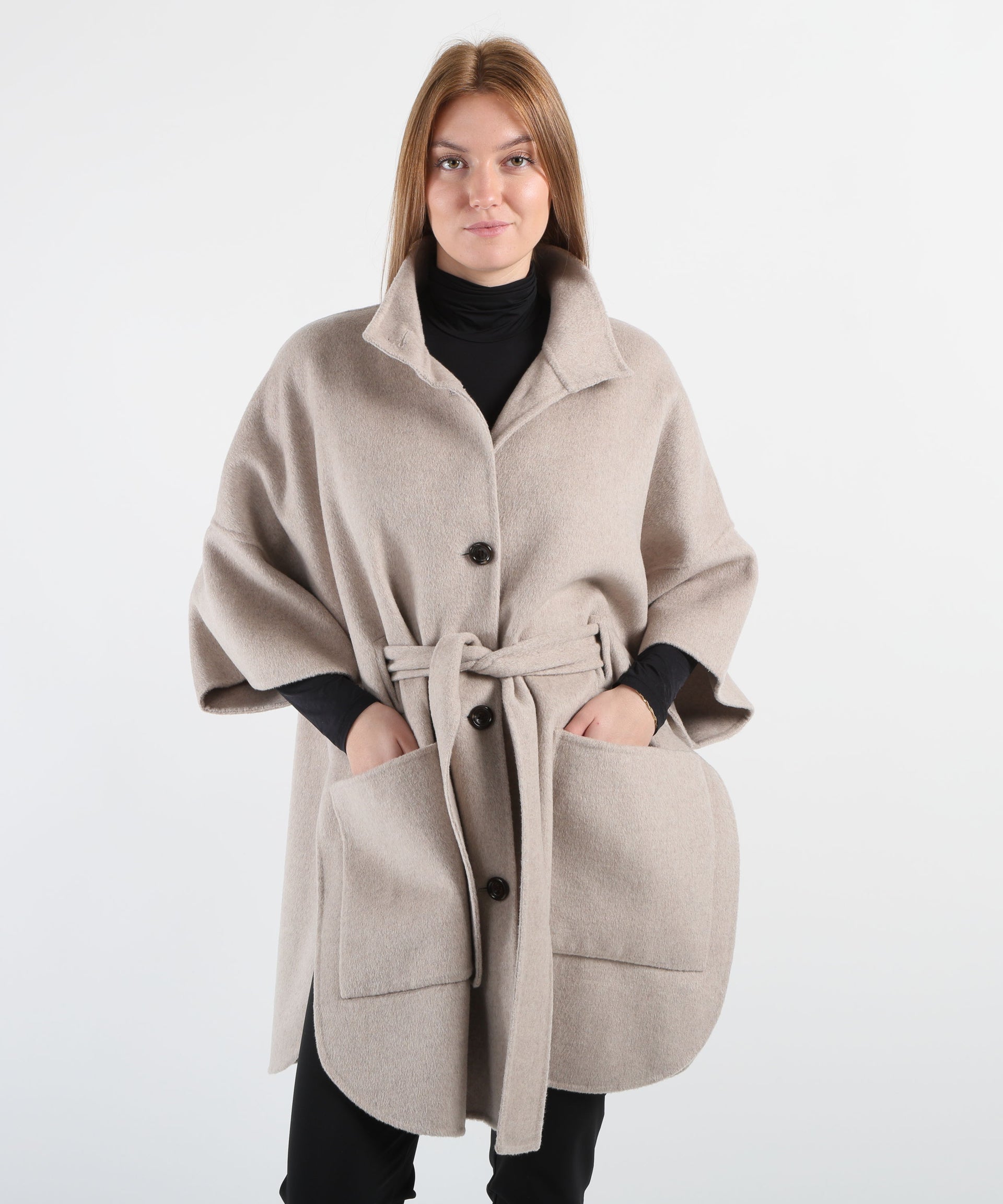 LIUJO BLACK Cappotto in lana con cintura