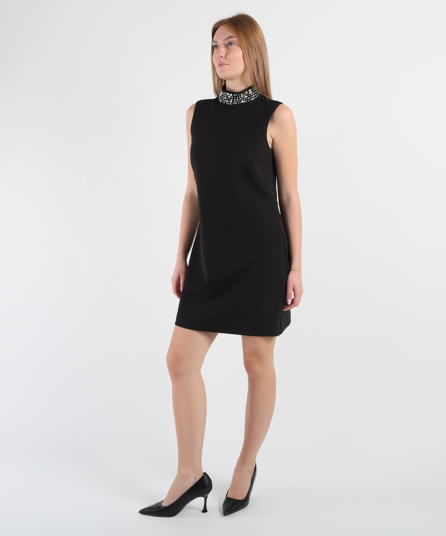 LIUJO BLACK Abito con strass