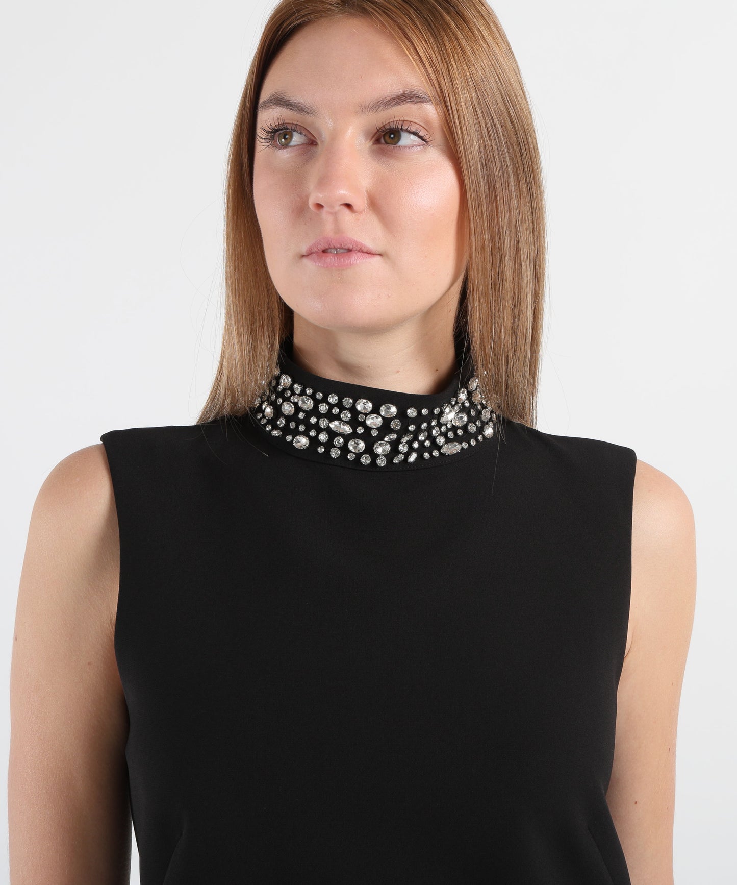 LIUJO BLACK Abito con strass