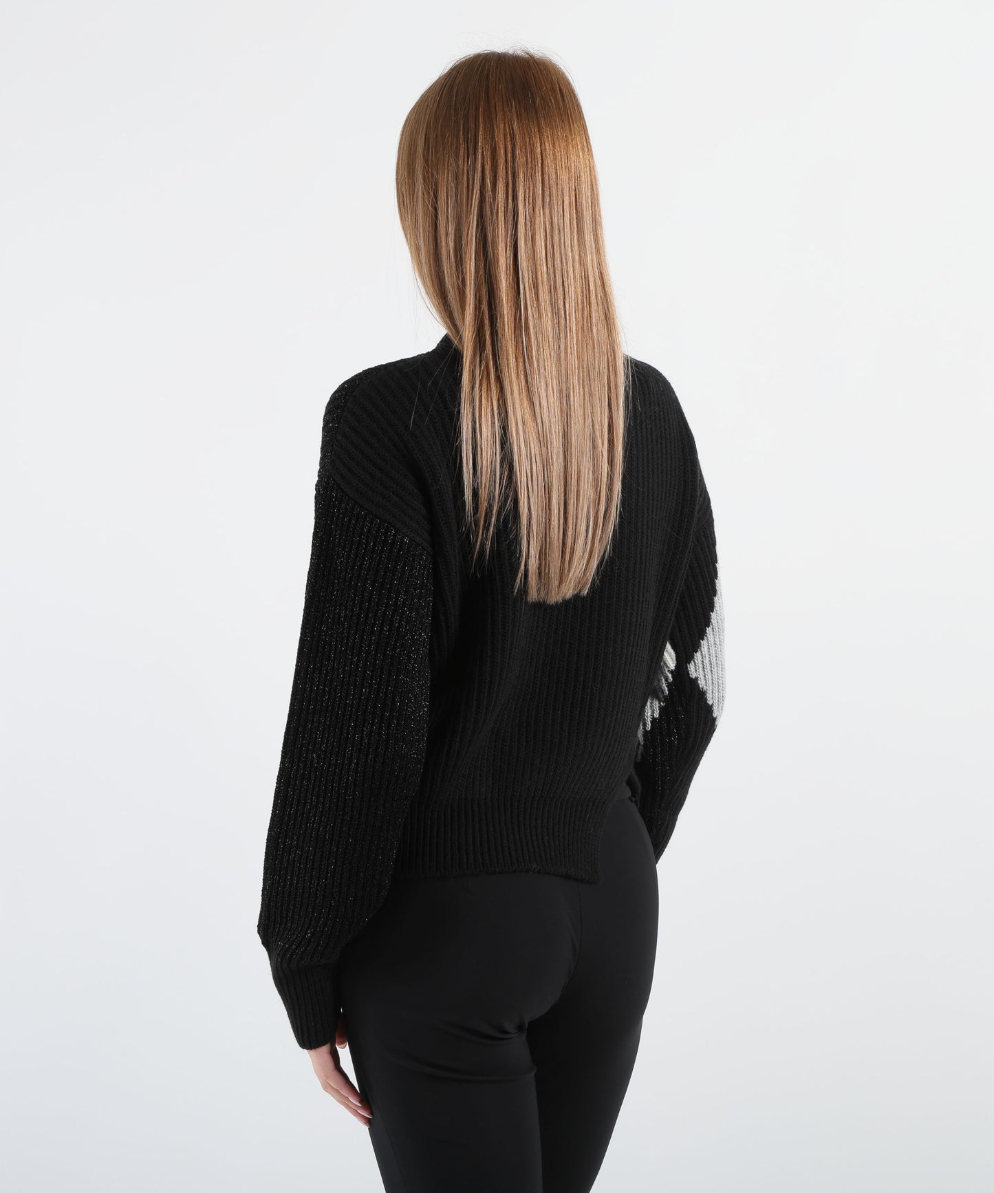 LIUJO BLACK Maglione in lana con intarsi