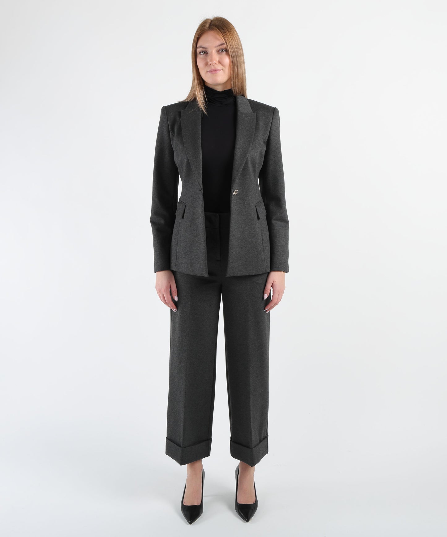 LIUJO BLACK Pantaloni cropped con piega