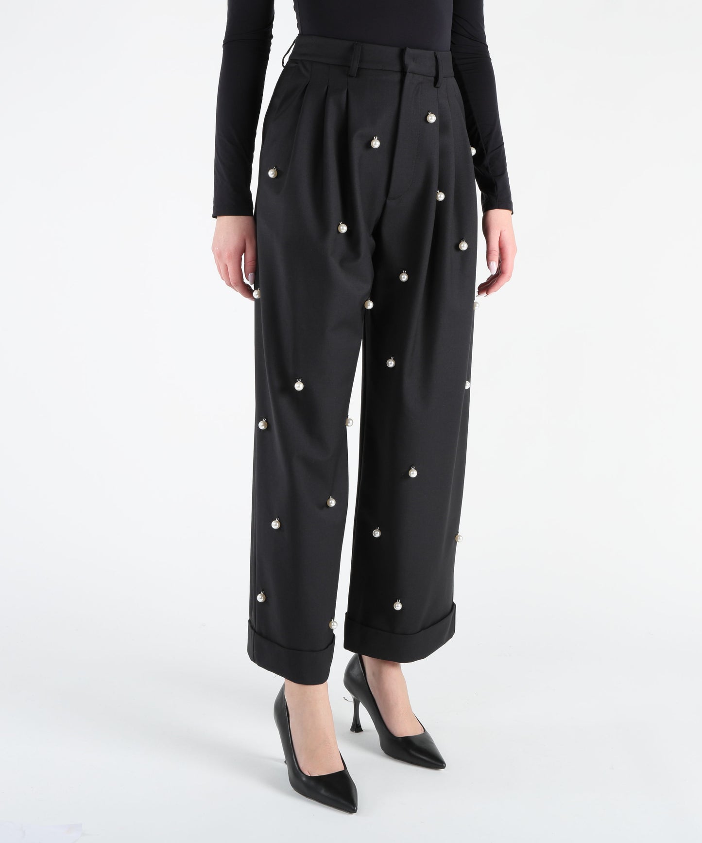 MEIMEI Pantalone Con Applicazioni Perle