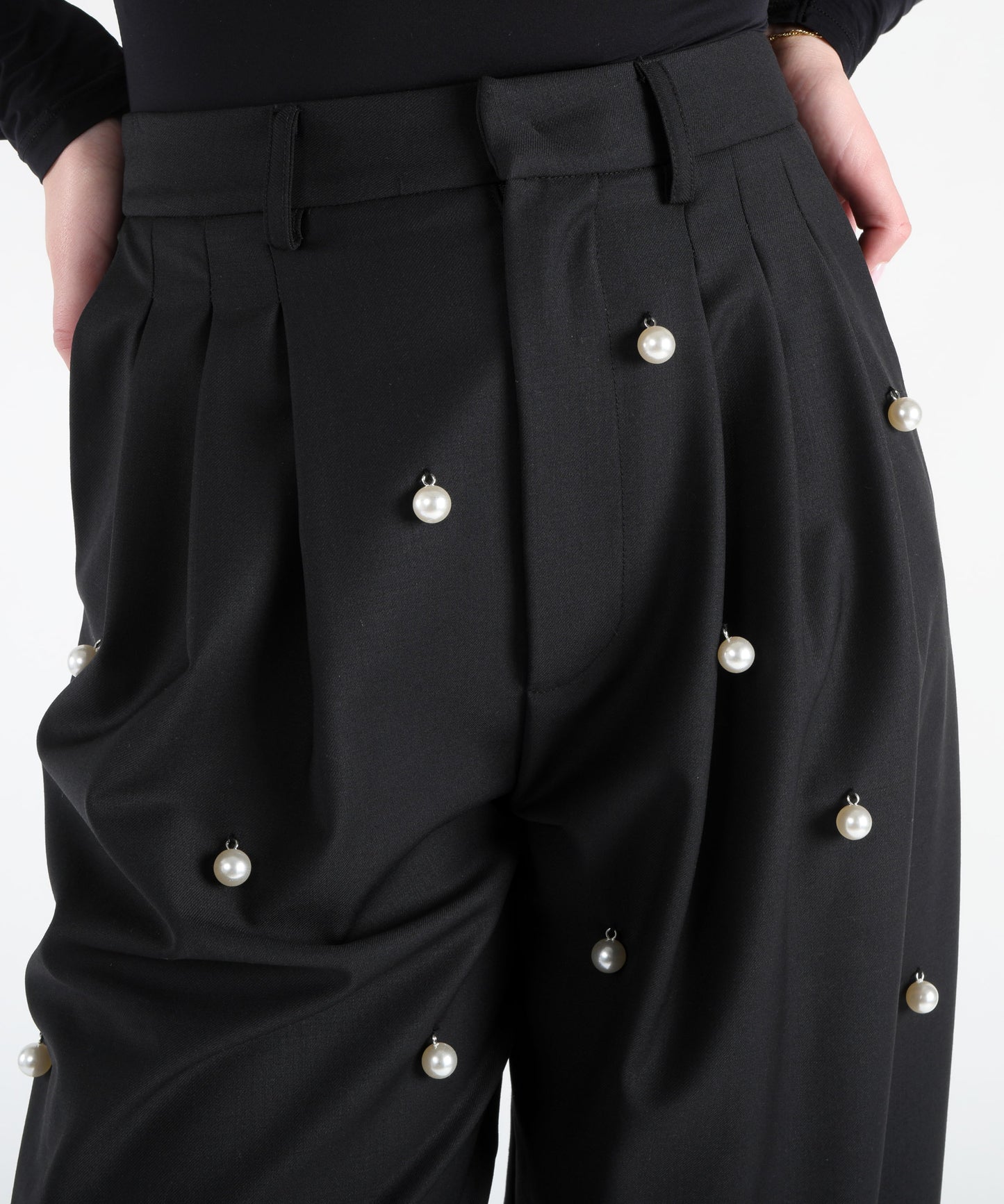 MEIMEI Pantalone Con Applicazioni Perle