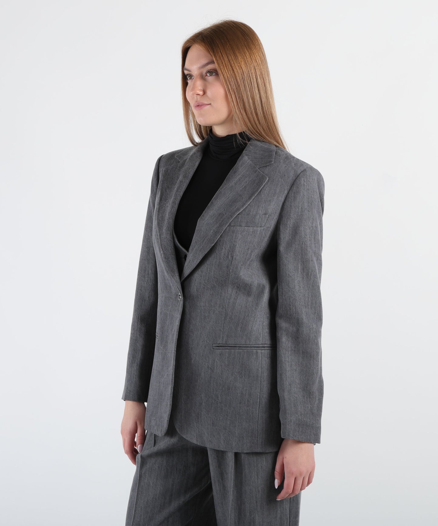 LIUJO denim Blazer in denim grigio