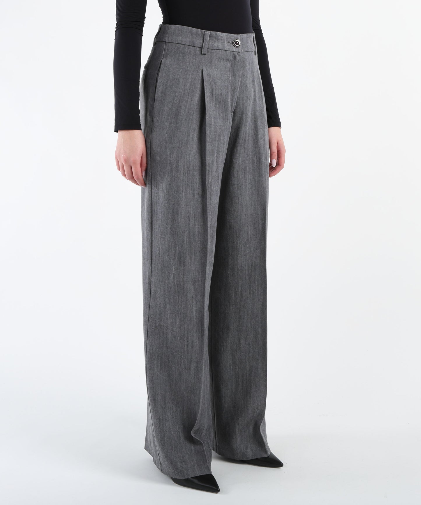 LIUJO denim Flared jeans grigio