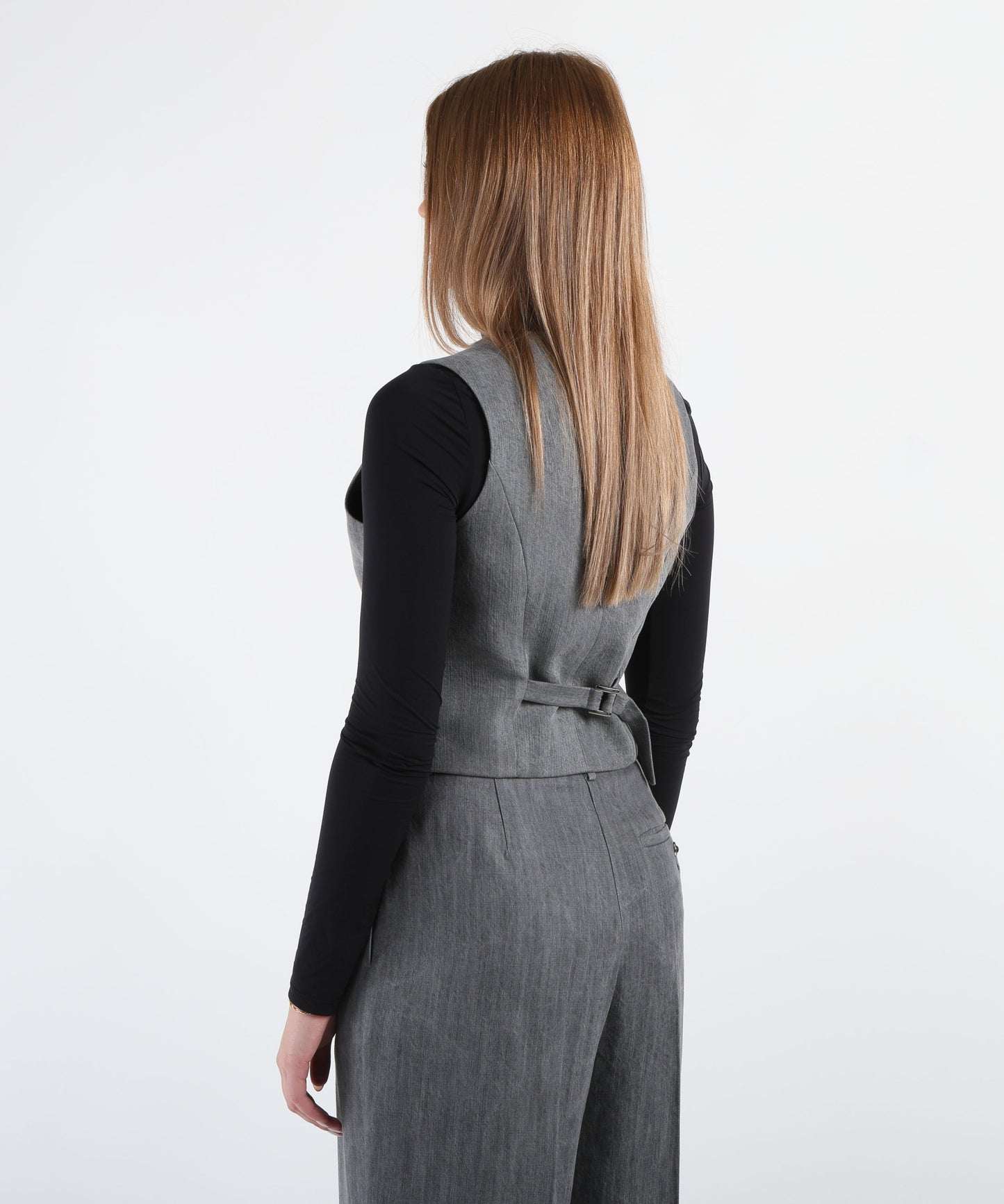 LIUJO denim Gilet in denim grigio