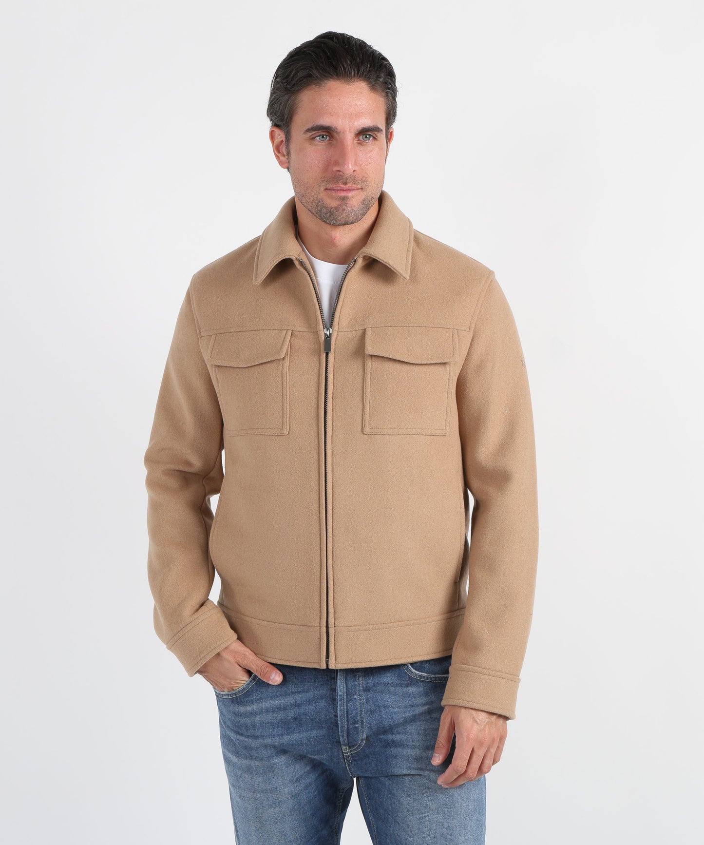 MANUEL RITZ Giacca camicia con zip