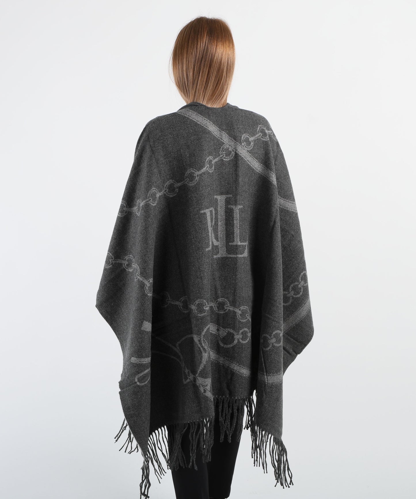 LAUREN RALPH LAUREN Mantella con frange