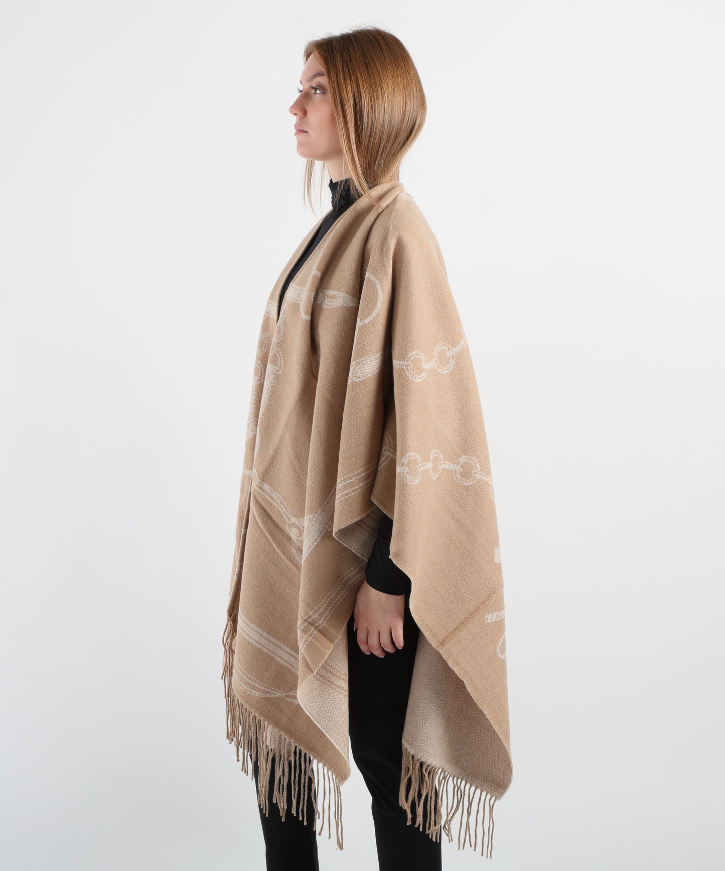 LAUREN RALPH LAUREN Mantella con frange