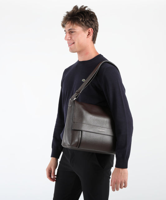 ORCIANI Micron hammered leather messenger bag