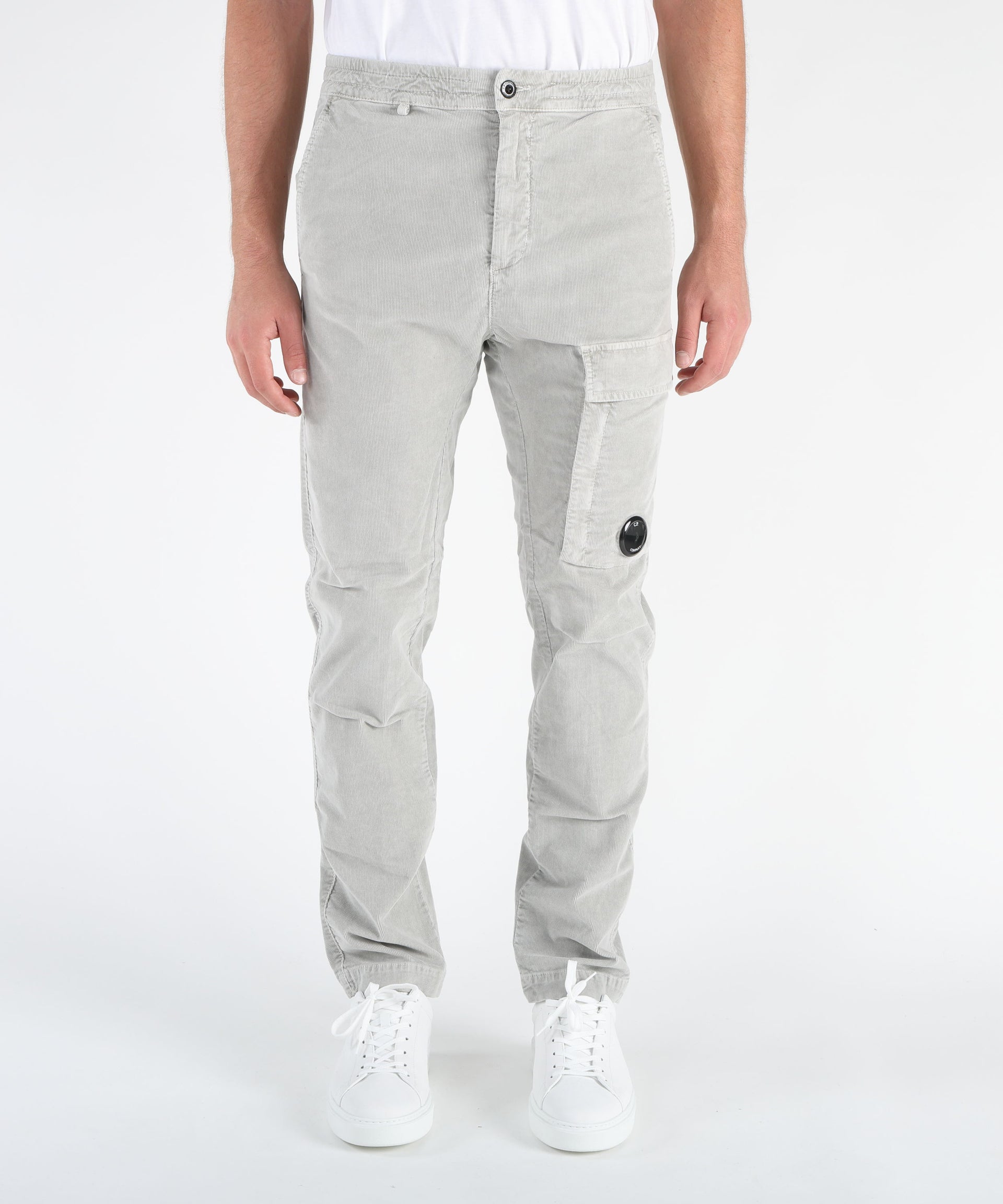 C.P. COMPANY Pantaloni cargo con lente in velluto a coste