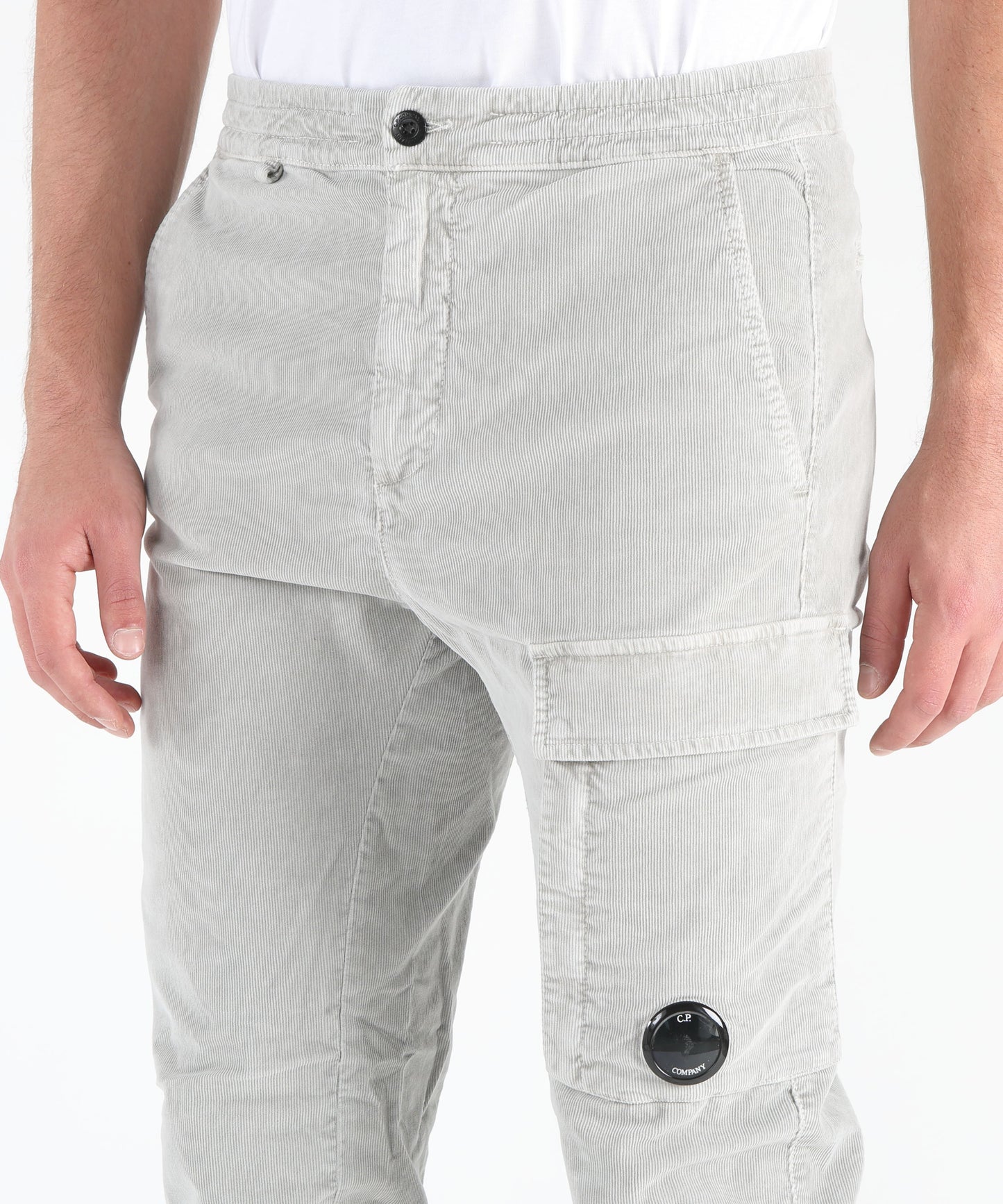 C.P. COMPANY Pantaloni cargo con lente in velluto a coste