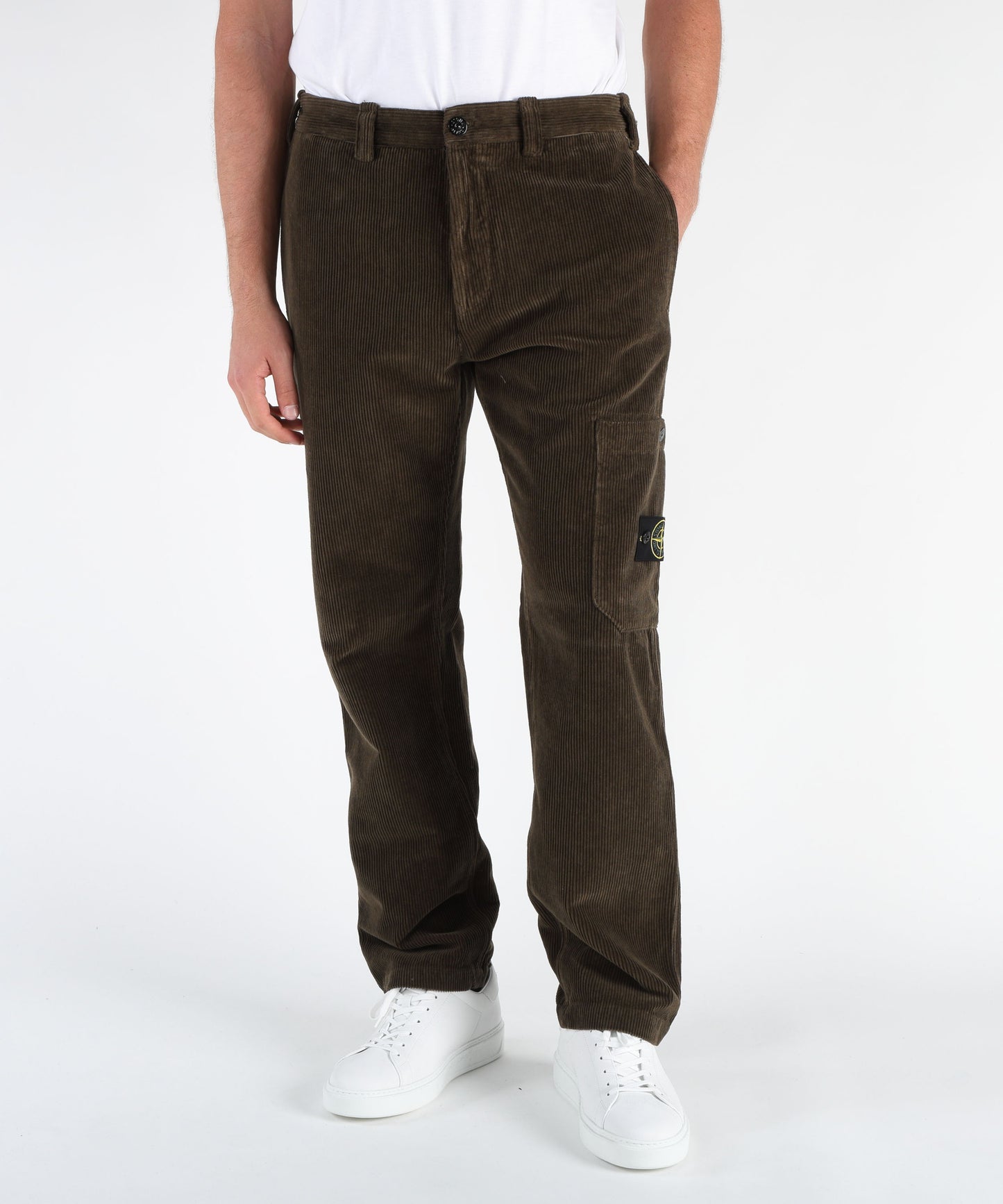 STONE ISLAND Pantalone vestibilità regular con tasche con automatico