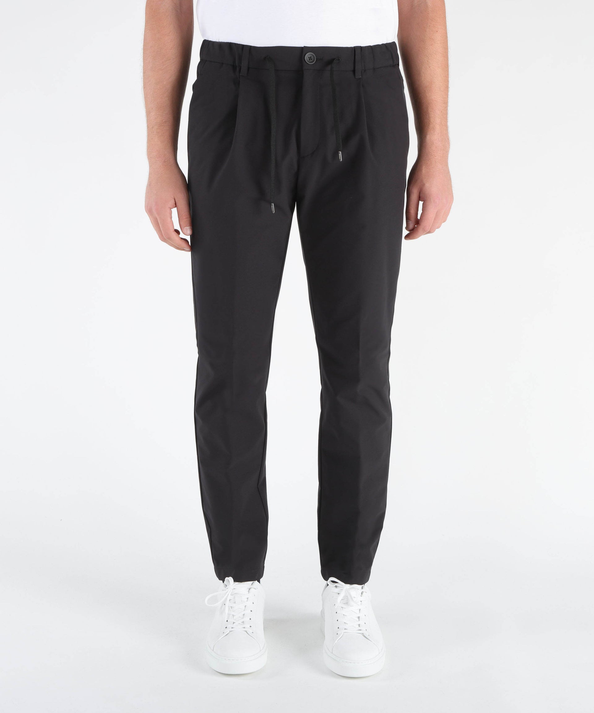 HERNO Pantalone tecnico con coulisse e pinces