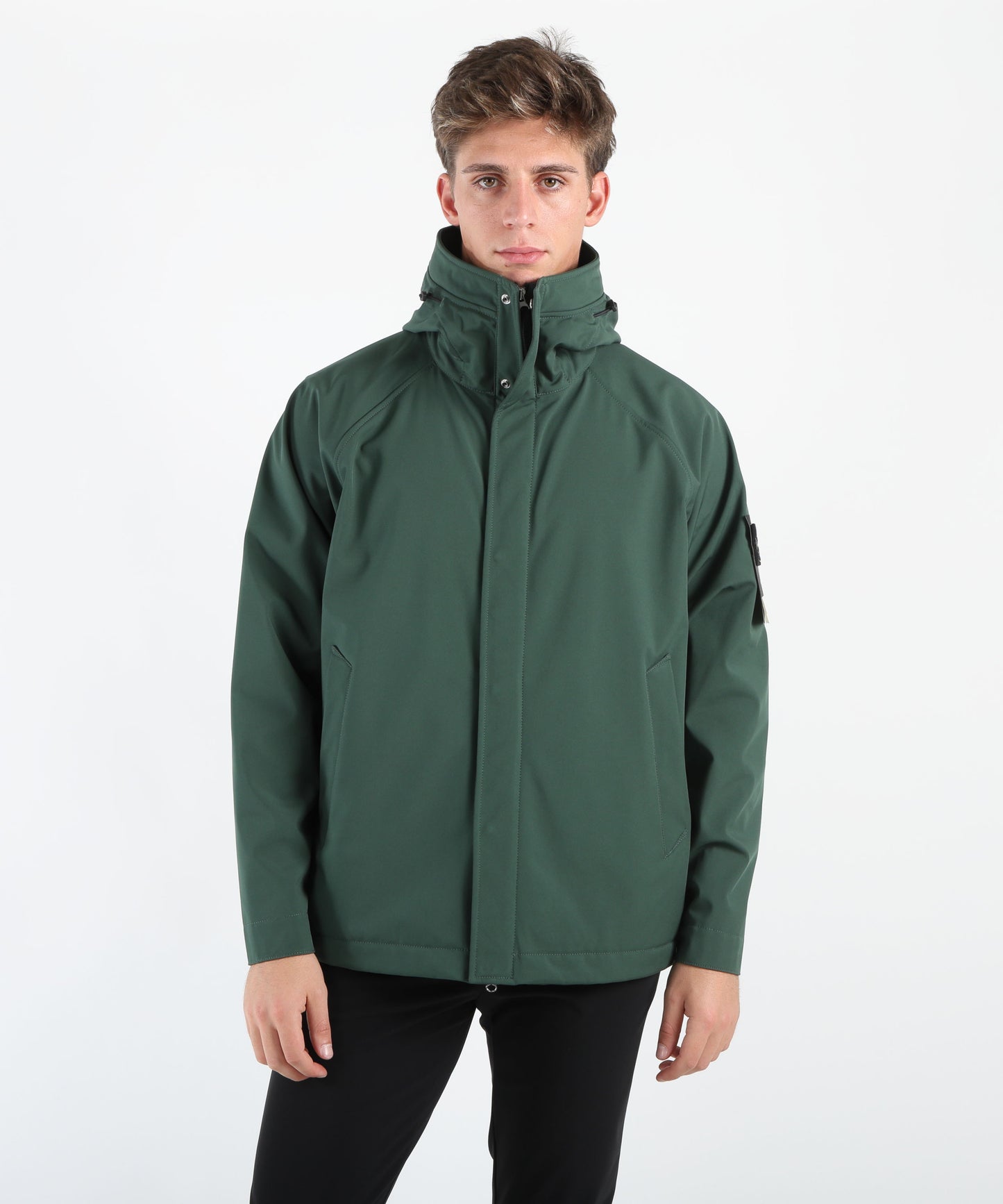 STONE ISLAND Parka leggero con cappuccio e membrana resistente agli agenti atmosferici