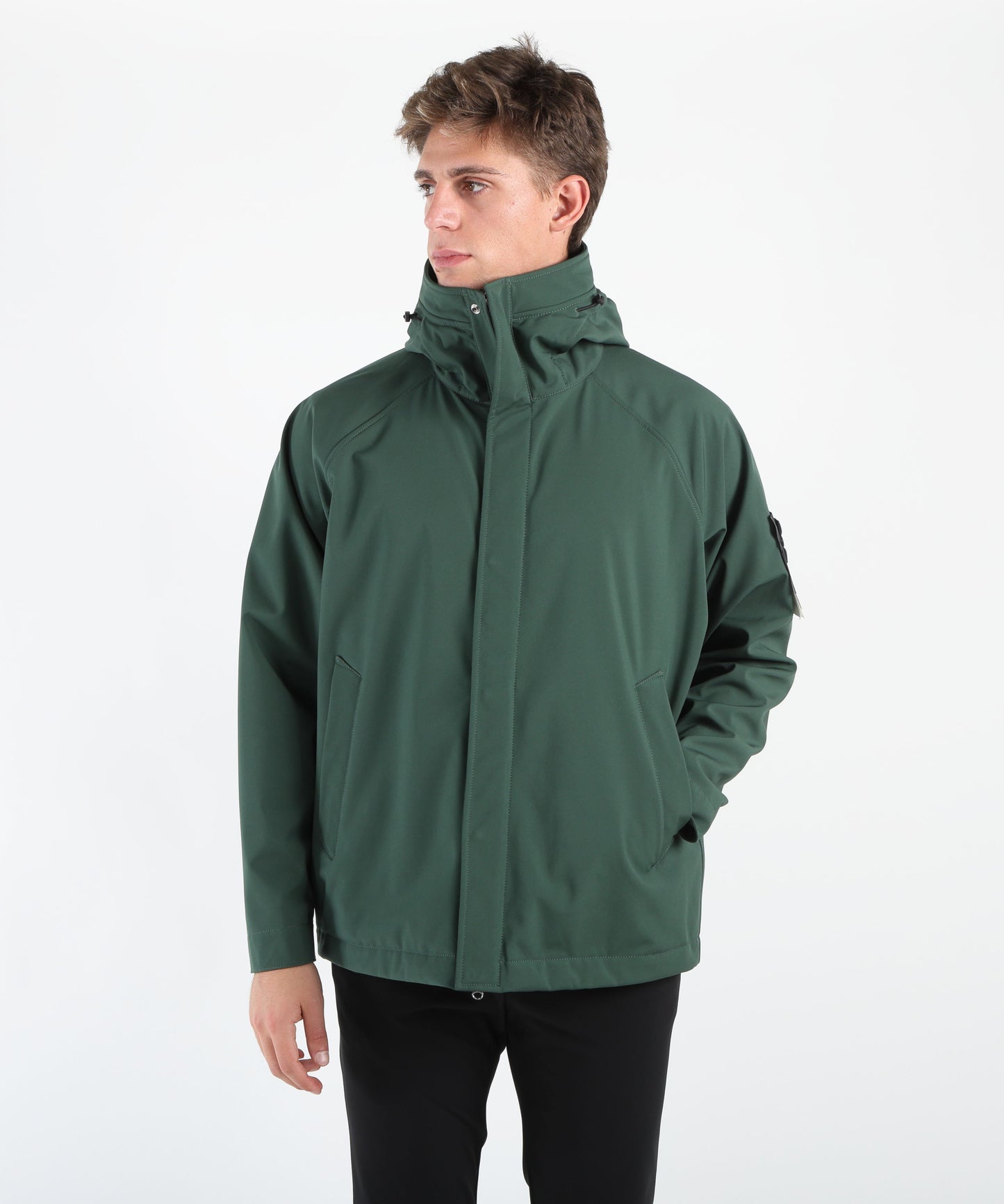 STONE ISLAND Parka leggero con cappuccio e membrana resistente agli agenti atmosferici