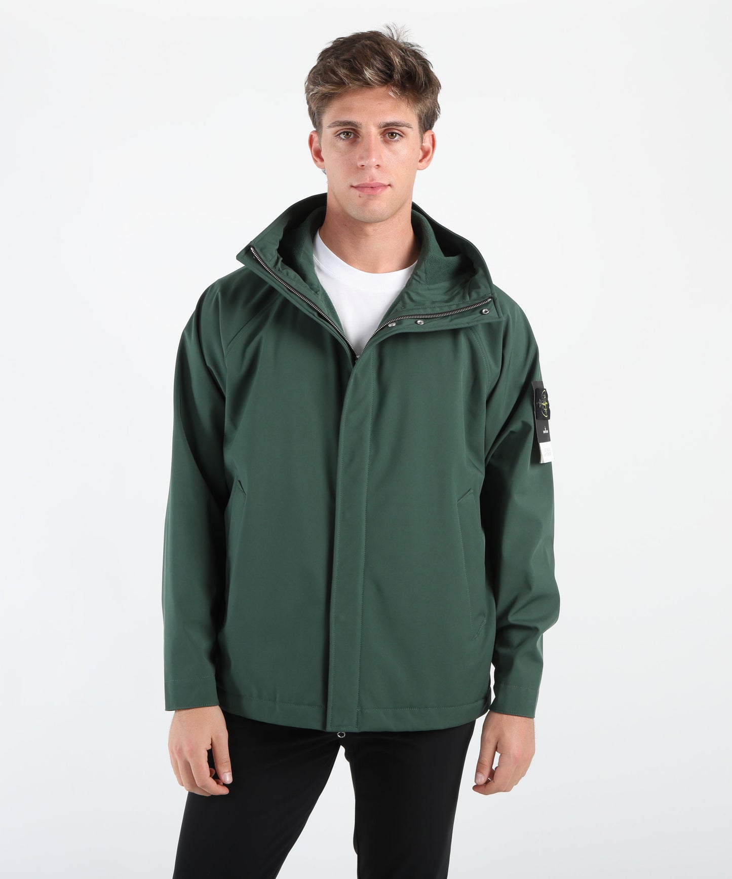 STONE ISLAND Parka leggero con cappuccio e membrana resistente agli agenti atmosferici
