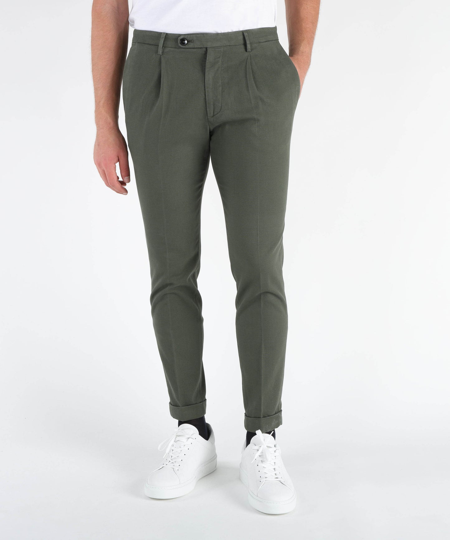 MICHAEL COAL pantalone tasche america con 1 pinces