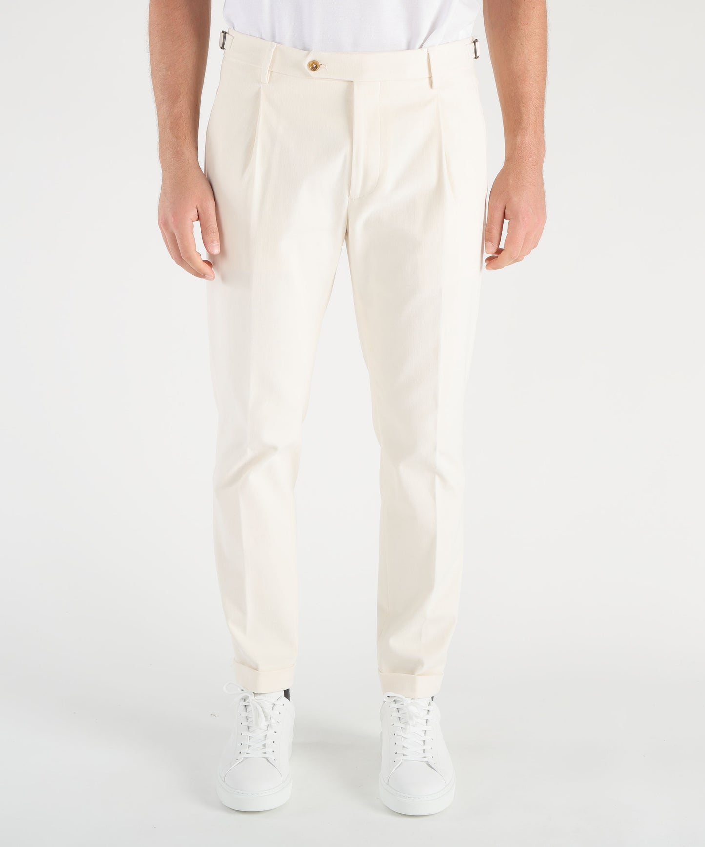 BERWICH Pantaloni in caldo cotone con fibbiette