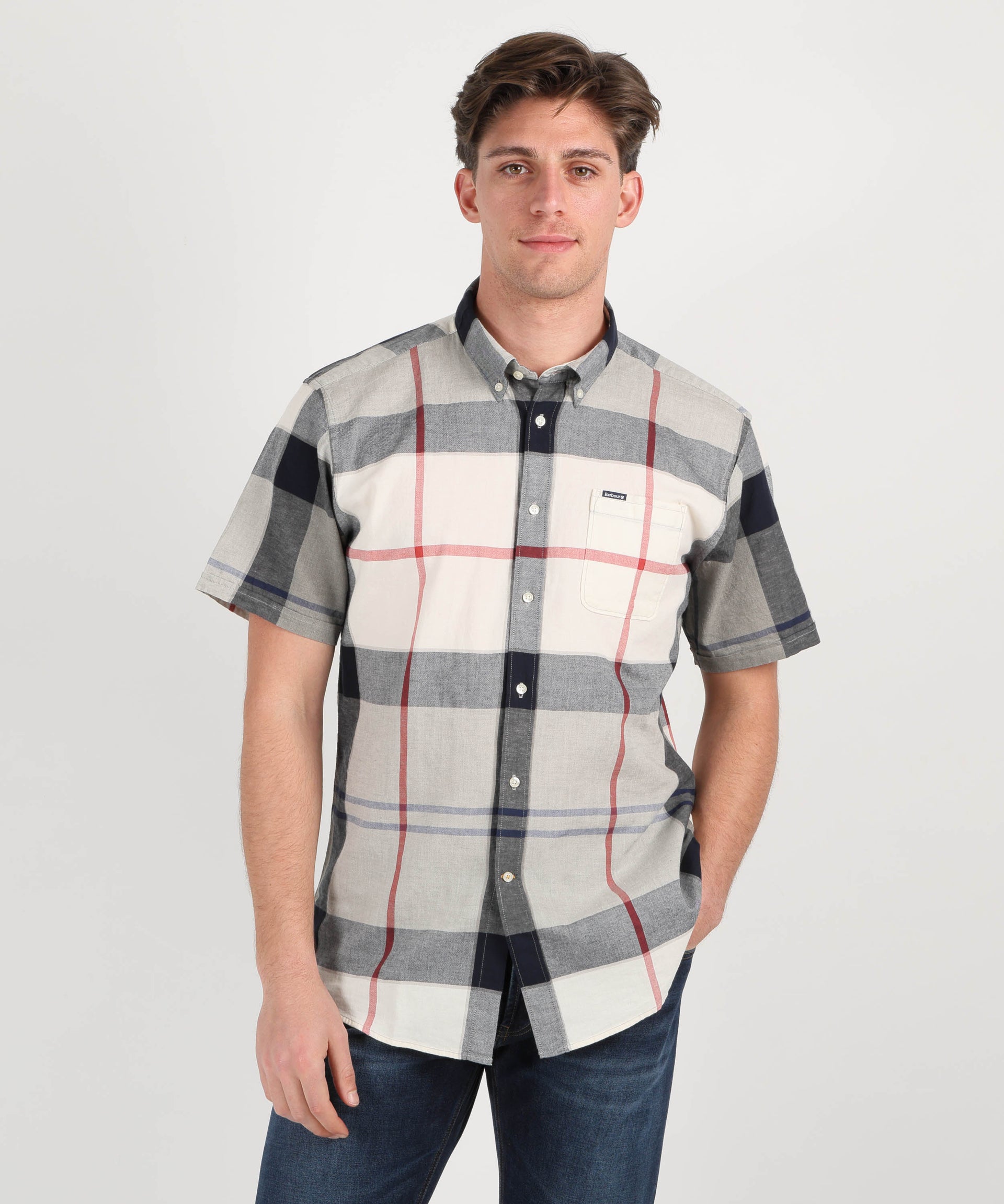 BARBOUR Camicia misto lino a manica corta