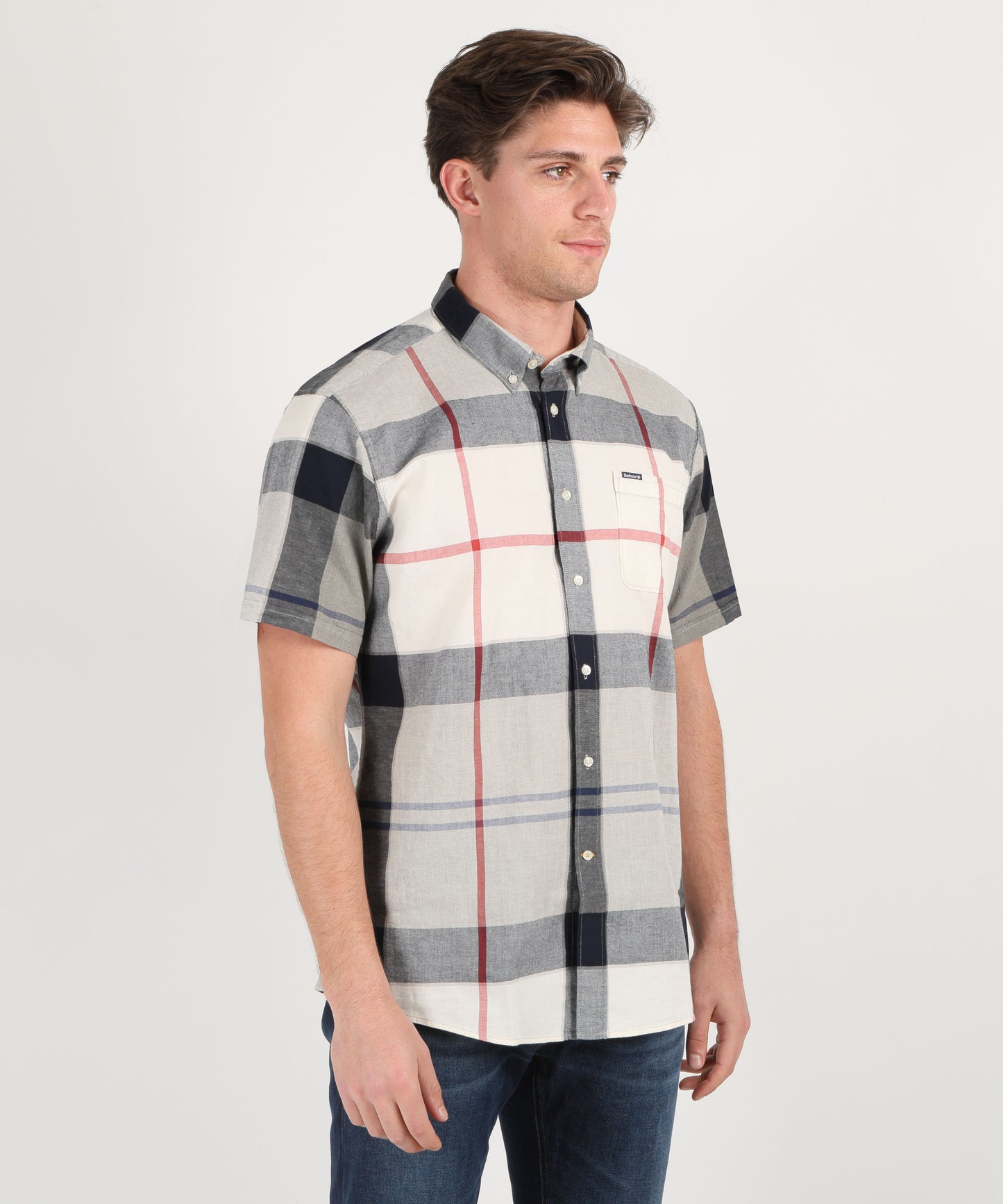 BARBOUR Camicia misto lino a manica corta