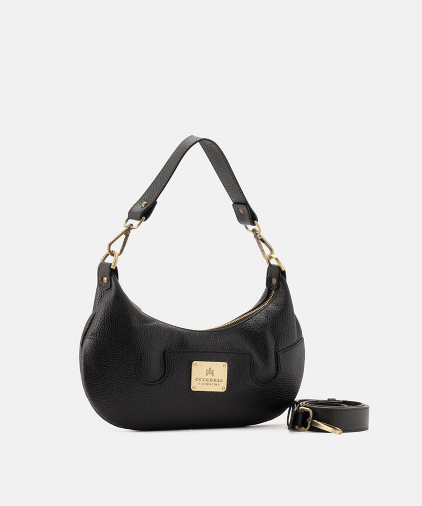 CUOIERIA FIORENTINA  Bella Selleria Small Croissant Bag – Urban Elegance in Calf Leather