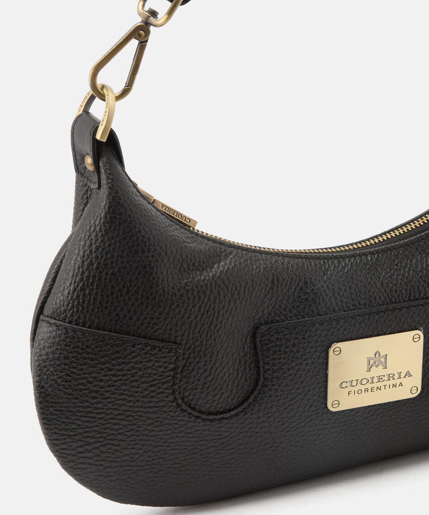 CUOIERIA FIORENTINA  Bella Selleria Small Croissant Bag – Urban Elegance in Calf Leather