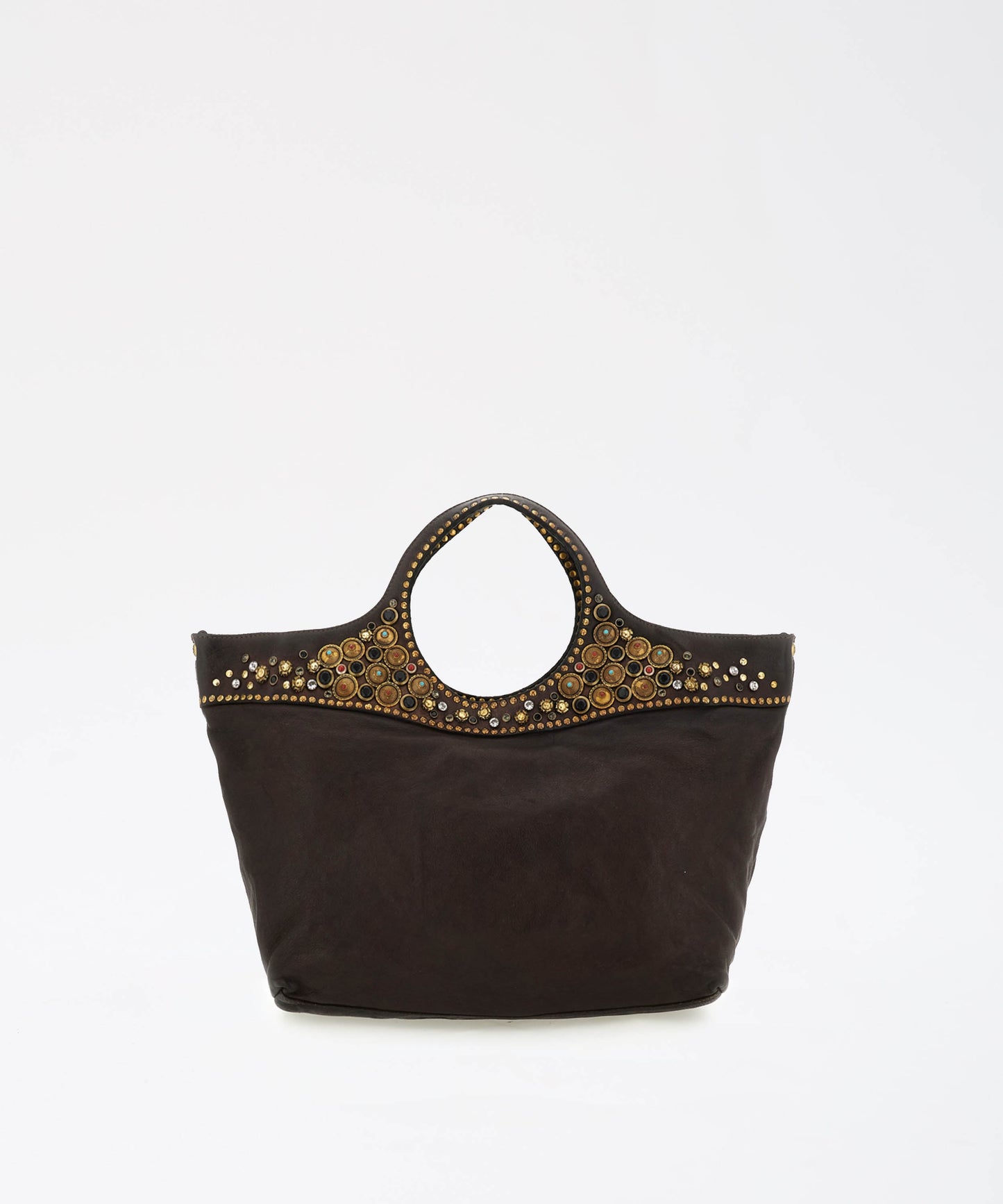 CAMPOMAGGI Shopping Bag Donna in Pelle Testa di Moro