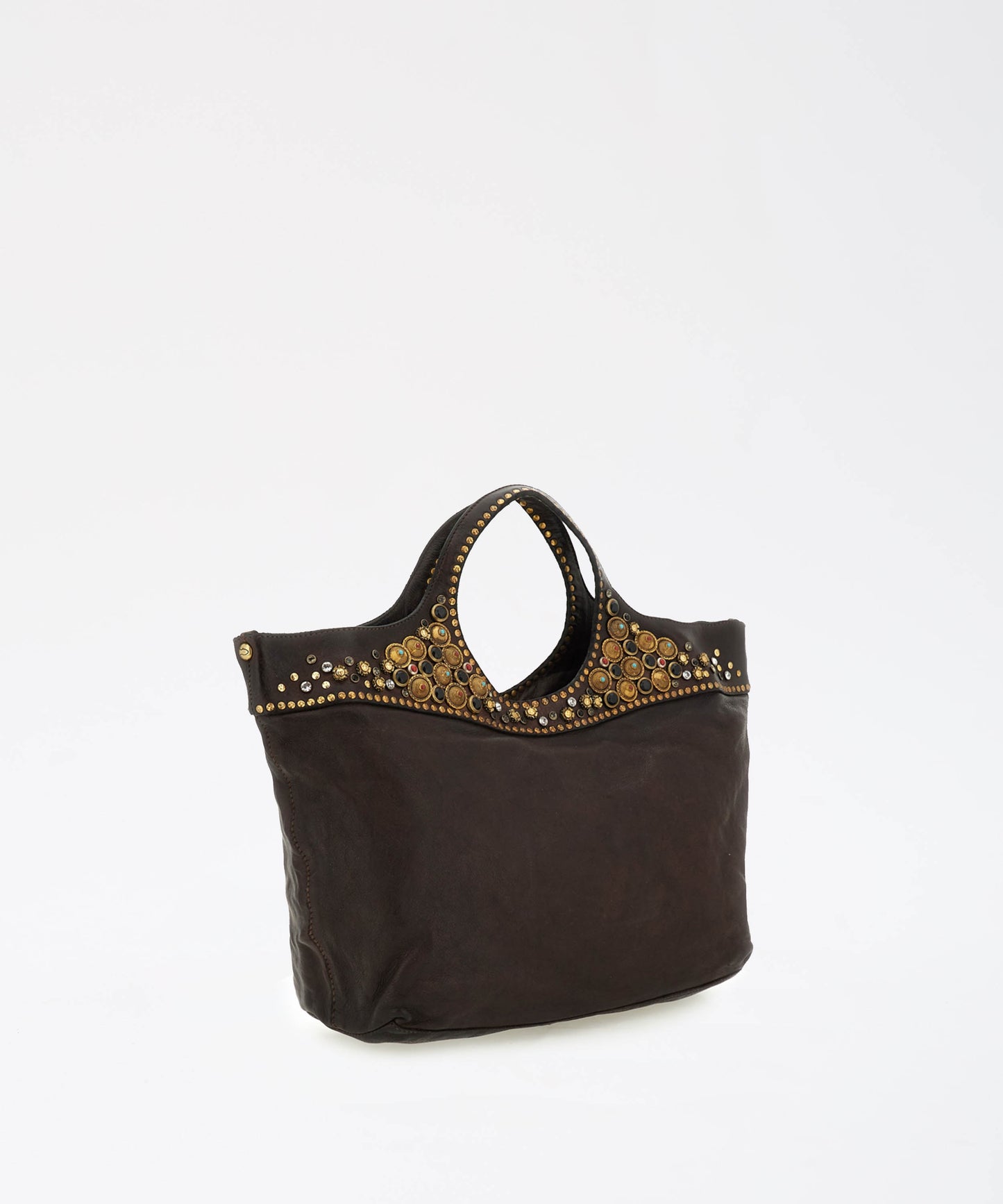 CAMPOMAGGI Shopping Bag Donna in Pelle Testa di Moro