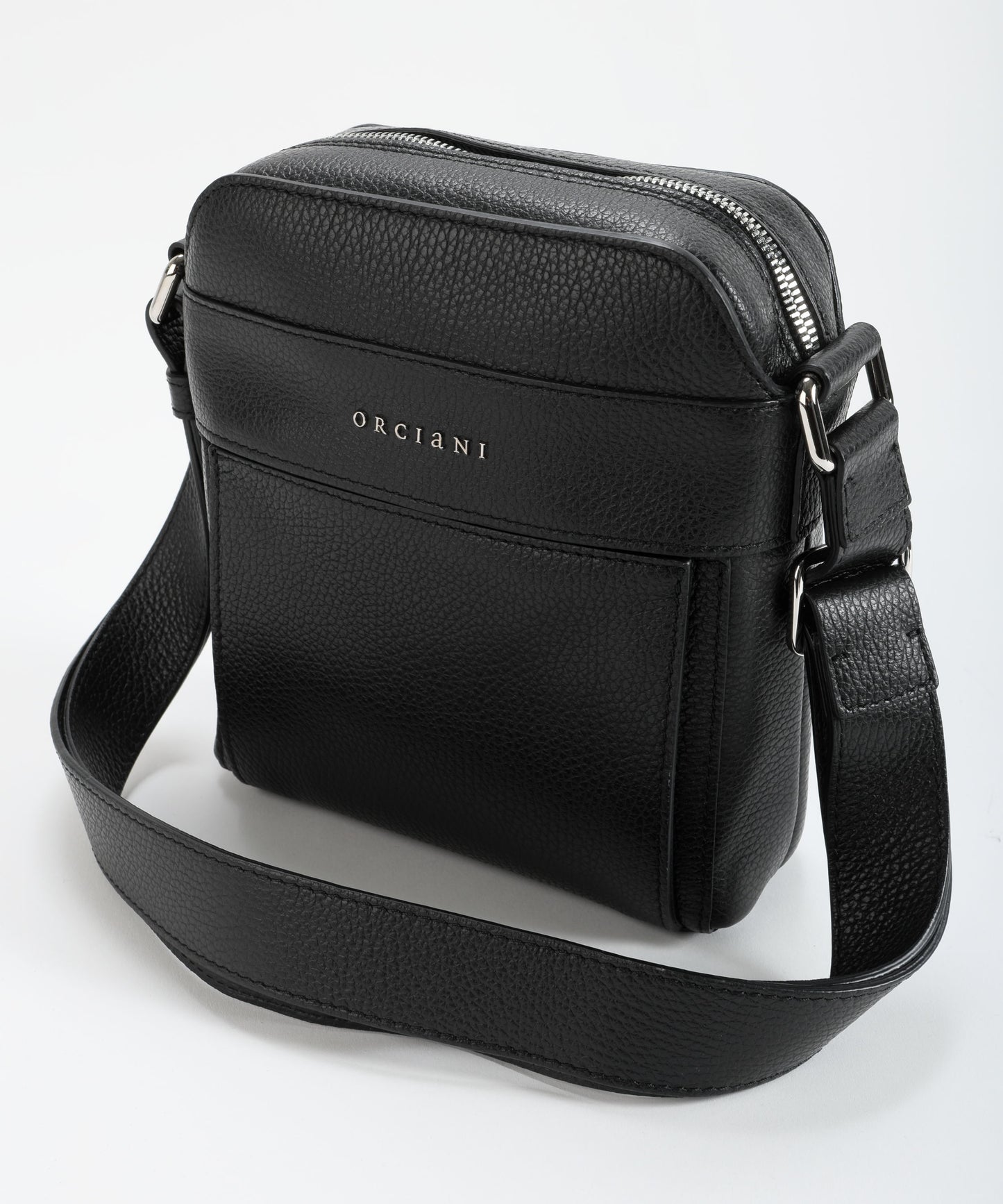 ORCIANI Chevrette leather messenger bag