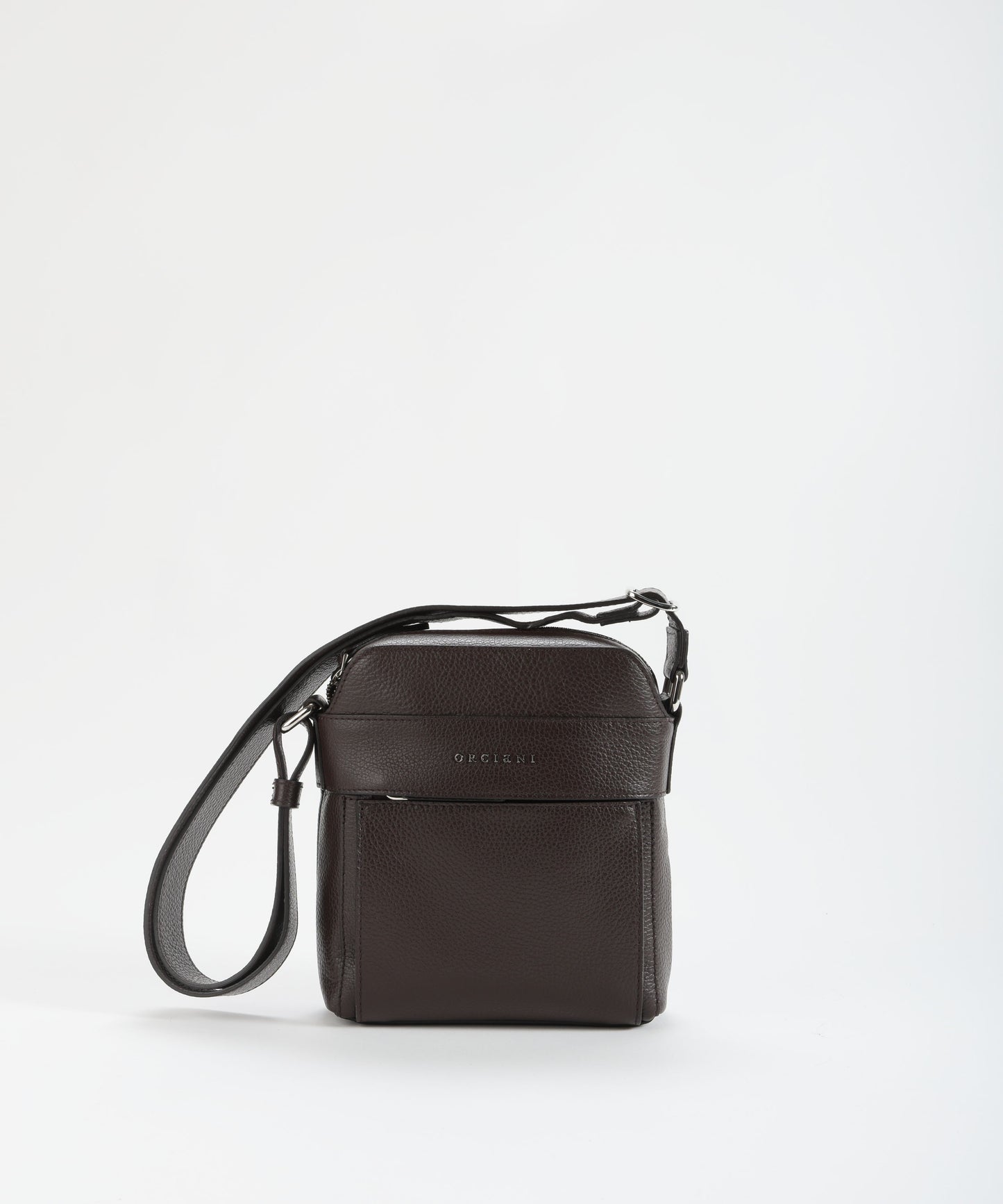 ORCIANI Chevrette leather messenger bag