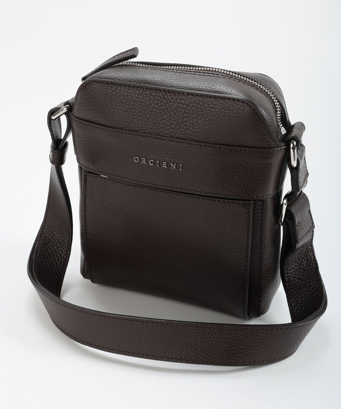 ORCIANI Chevrette leather messenger bag