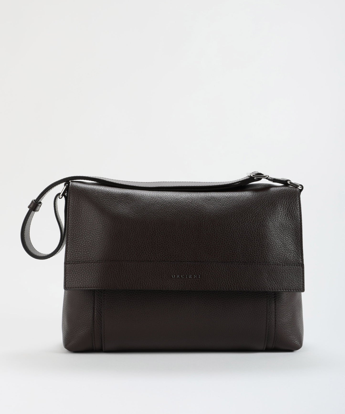 ORCIANI Micron hammered leather messenger bag