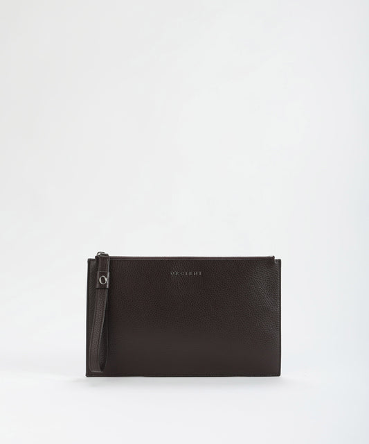 ORCIANI busta grande micron in pelle con polsiera