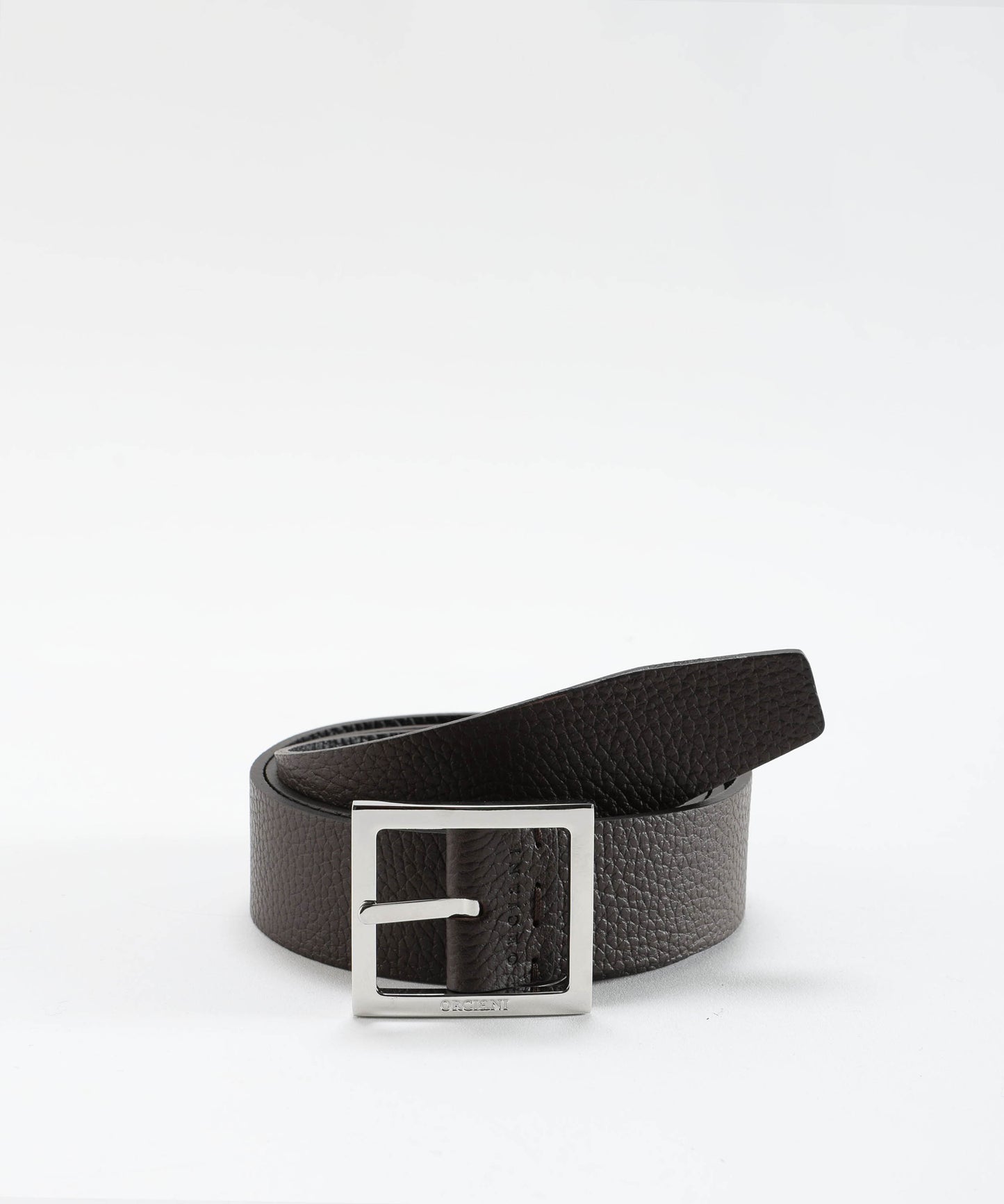 ORCIANI Cintura reversibile Saffiano Double in pelle 3,5 cm