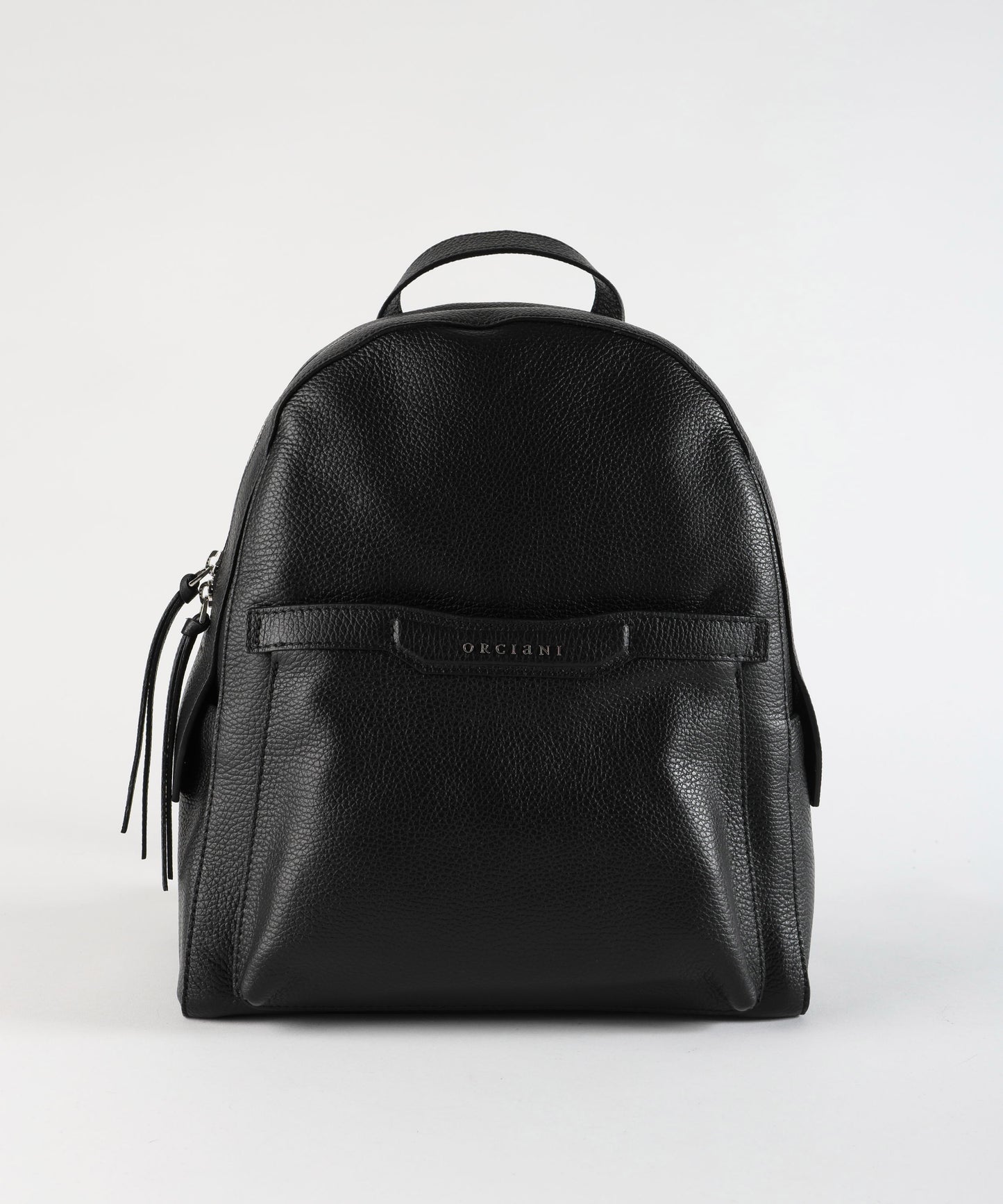 ORCIANI Zaino in Pelle Martellata Made in Italy con Finiture in Palladio