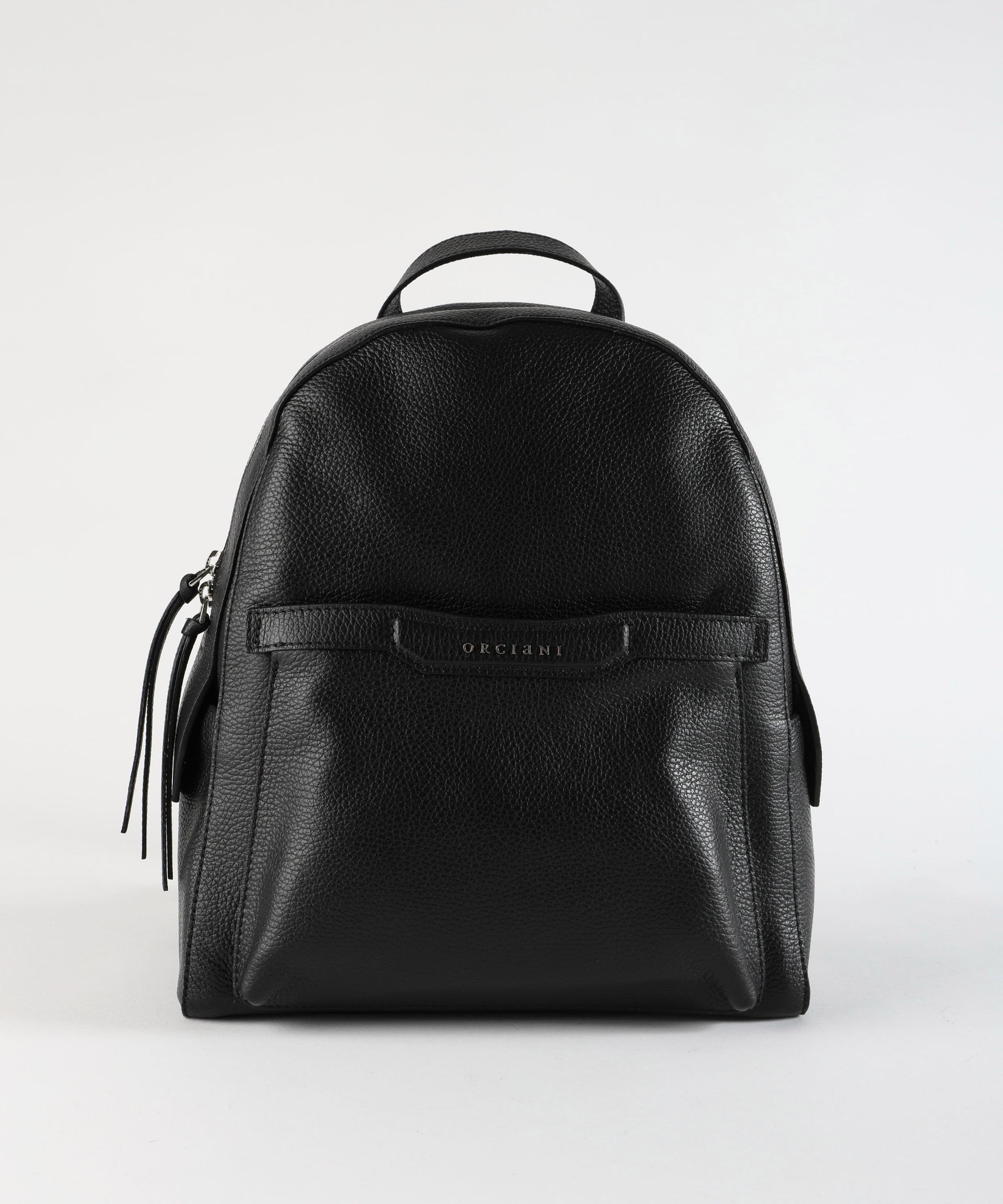 ORCIANI Zaino in Pelle Martellata Made in Italy con Finiture in Palladio